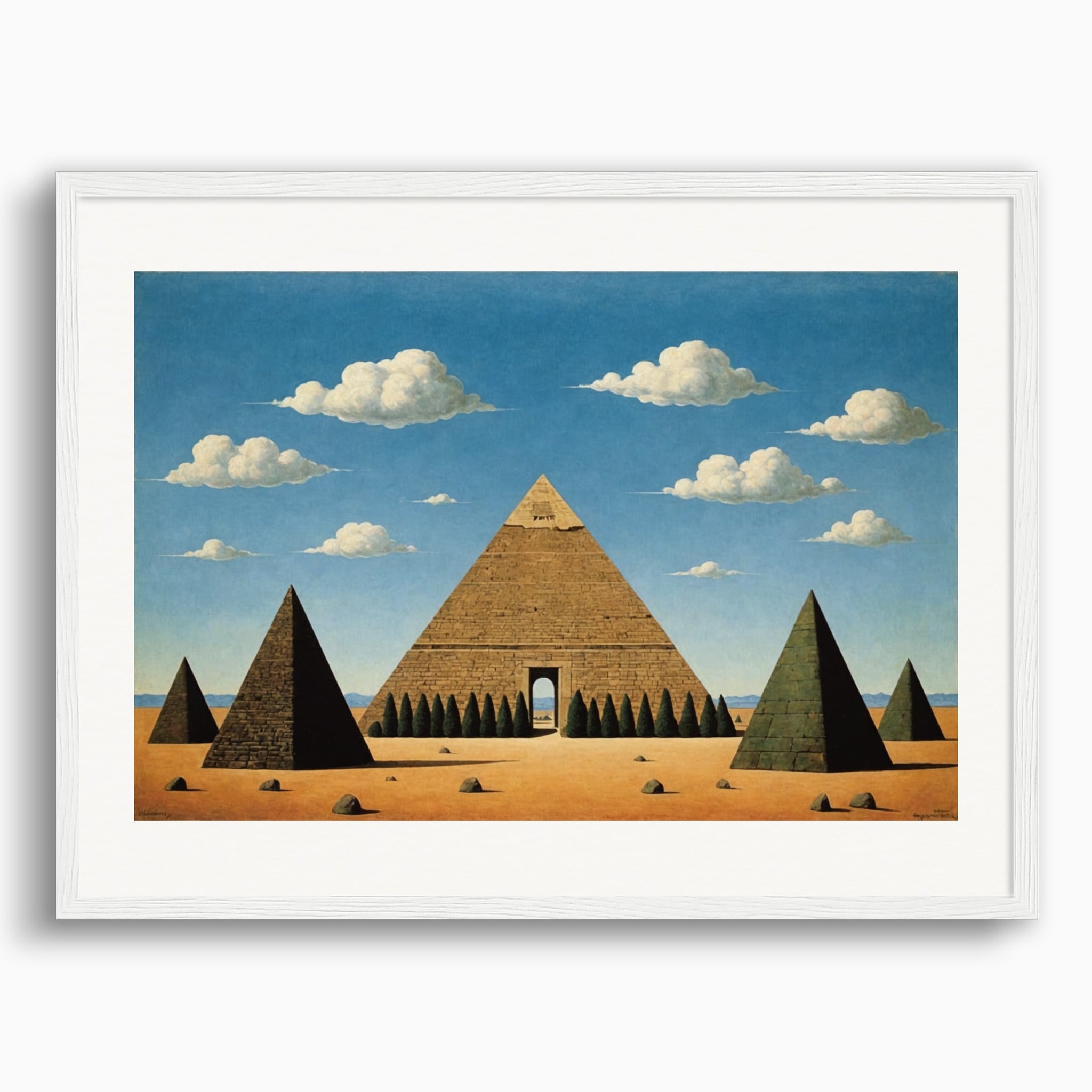 Belgian surrealism, Pyramid - Poster | Wall Art Print | Posterscape.co.uk