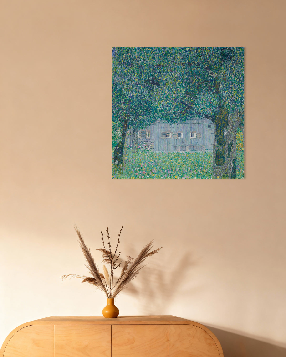 Poster of Farmhouse in Buchberg (1911) by Gustav Klimt