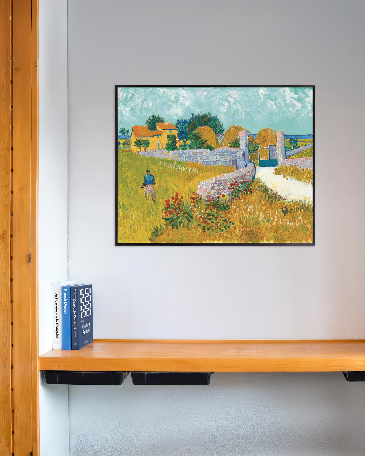 Poster of Farmhouse in Provence (1888) by Vincent van Gogh, with metal frame