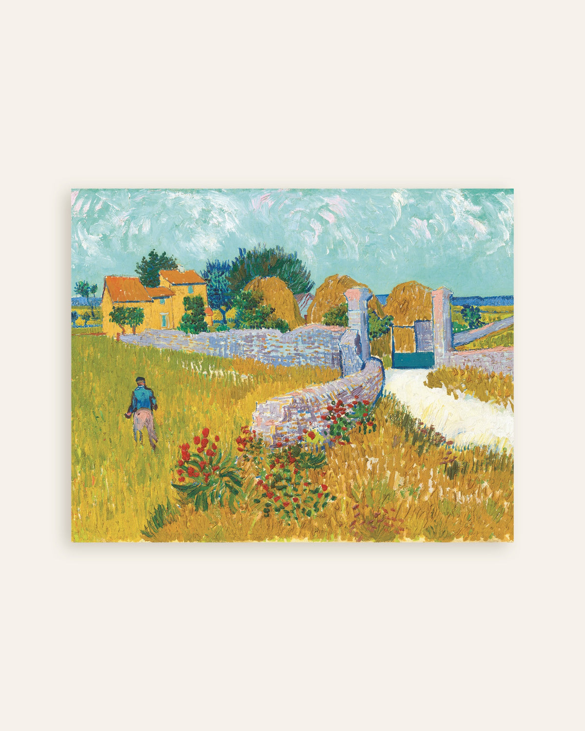 Poster of Farmhouse in Provence (1888) by Vincent van Gogh, thumbnail