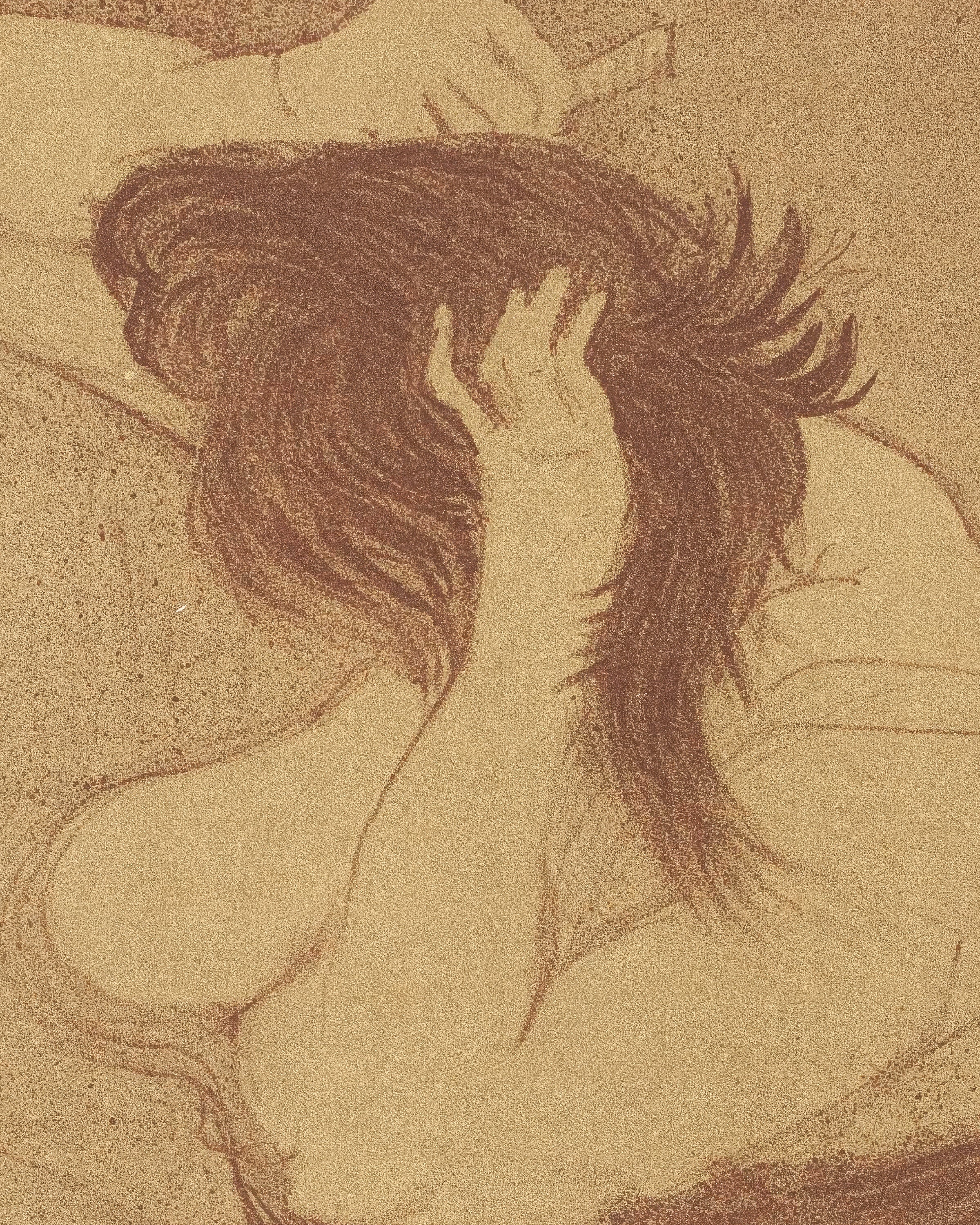 Woman brushing her hair (Femme qui se peigne) (1896) by Henri de Toulouse-Lautrec Poster