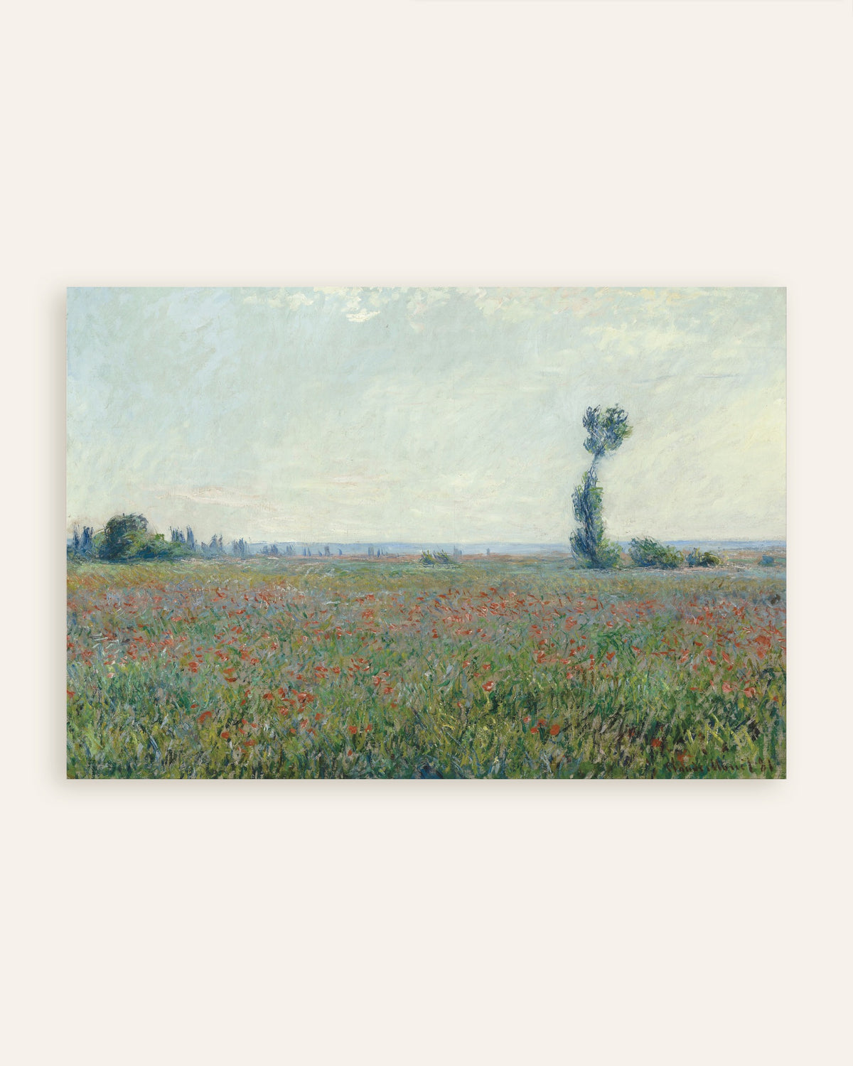 Poster of Field of Poppies by Claude Monet, thumbnail