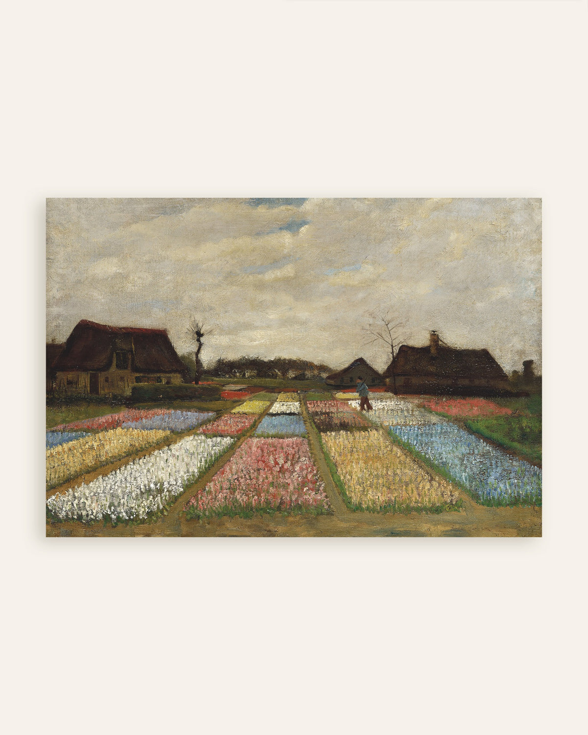 Poster of Flower Beds in Holland (c. 1883) by Vincent van Gogh, thumbnail