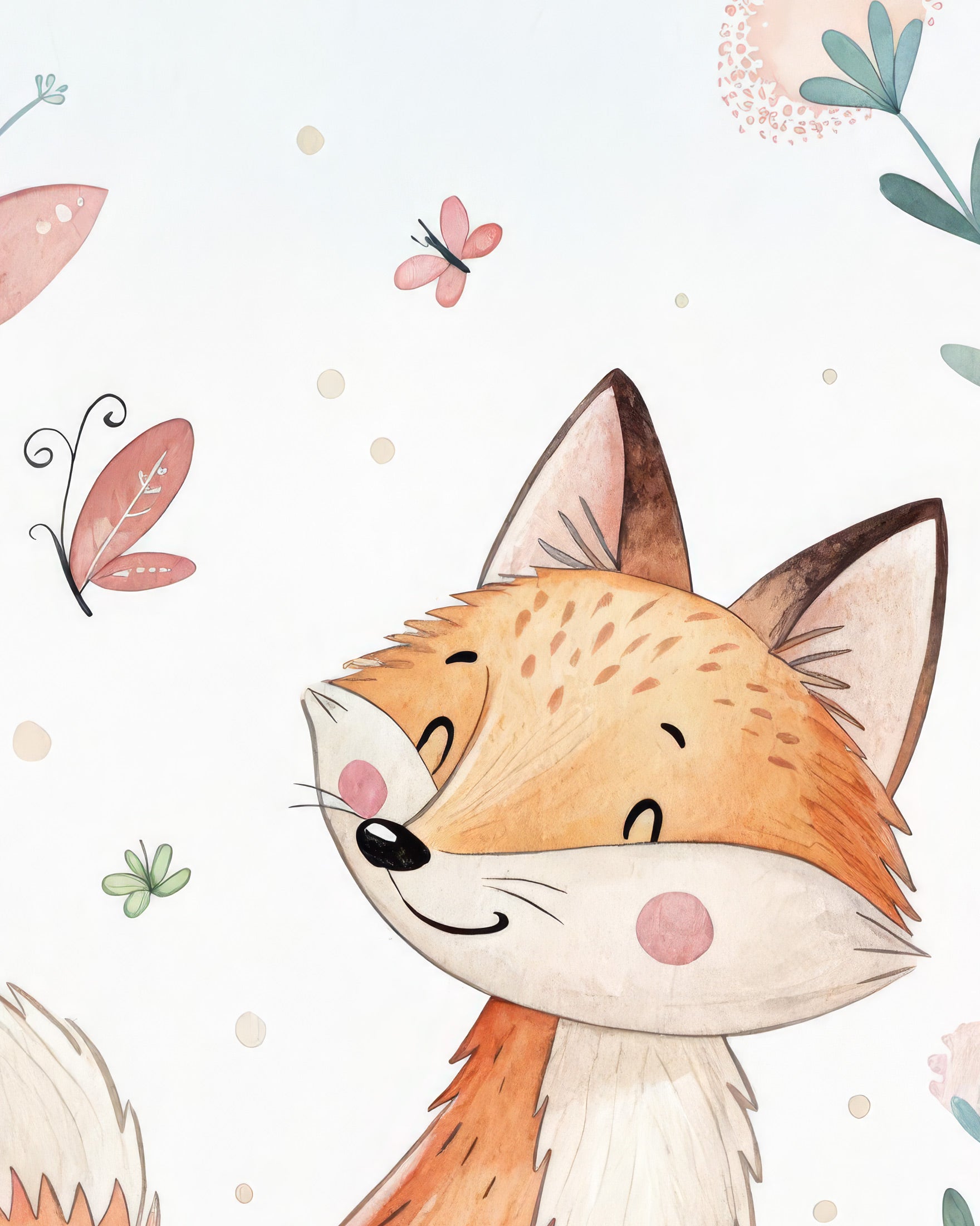 Fox Poster - Woodland Nursery Wall Art