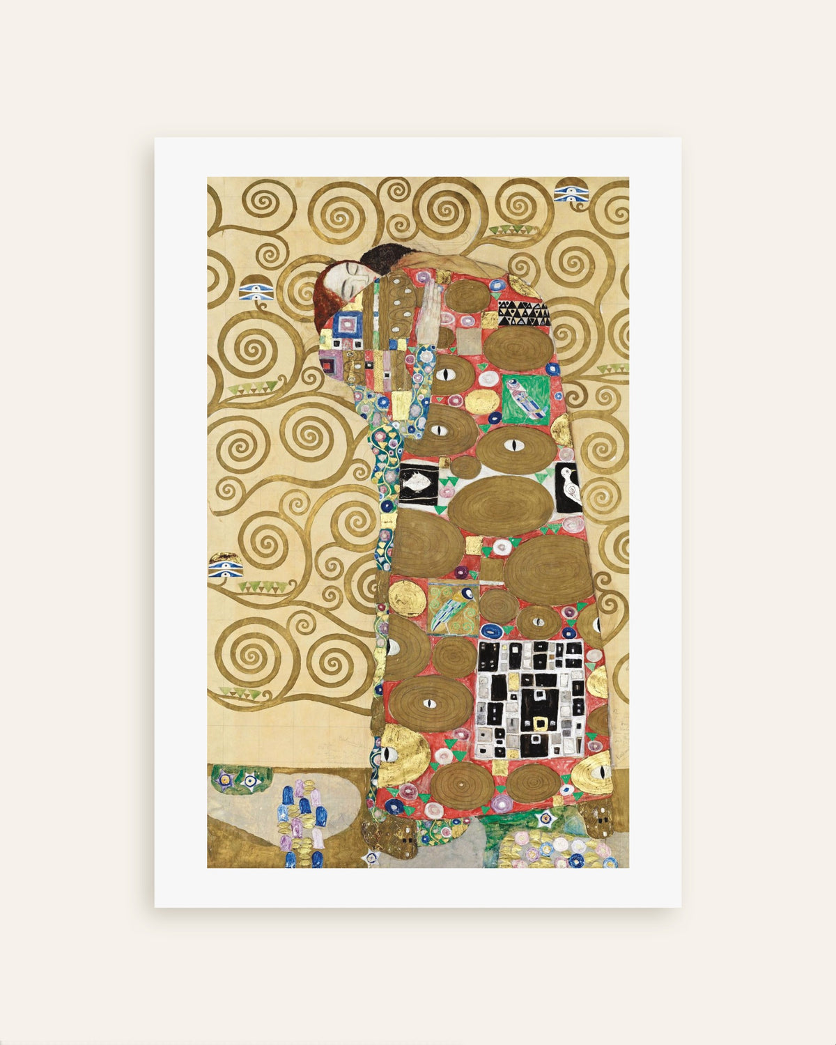 Poster of Fulfillment, Stoclet Frieze (1910–1911) by Gustav Klimt, thumbnail