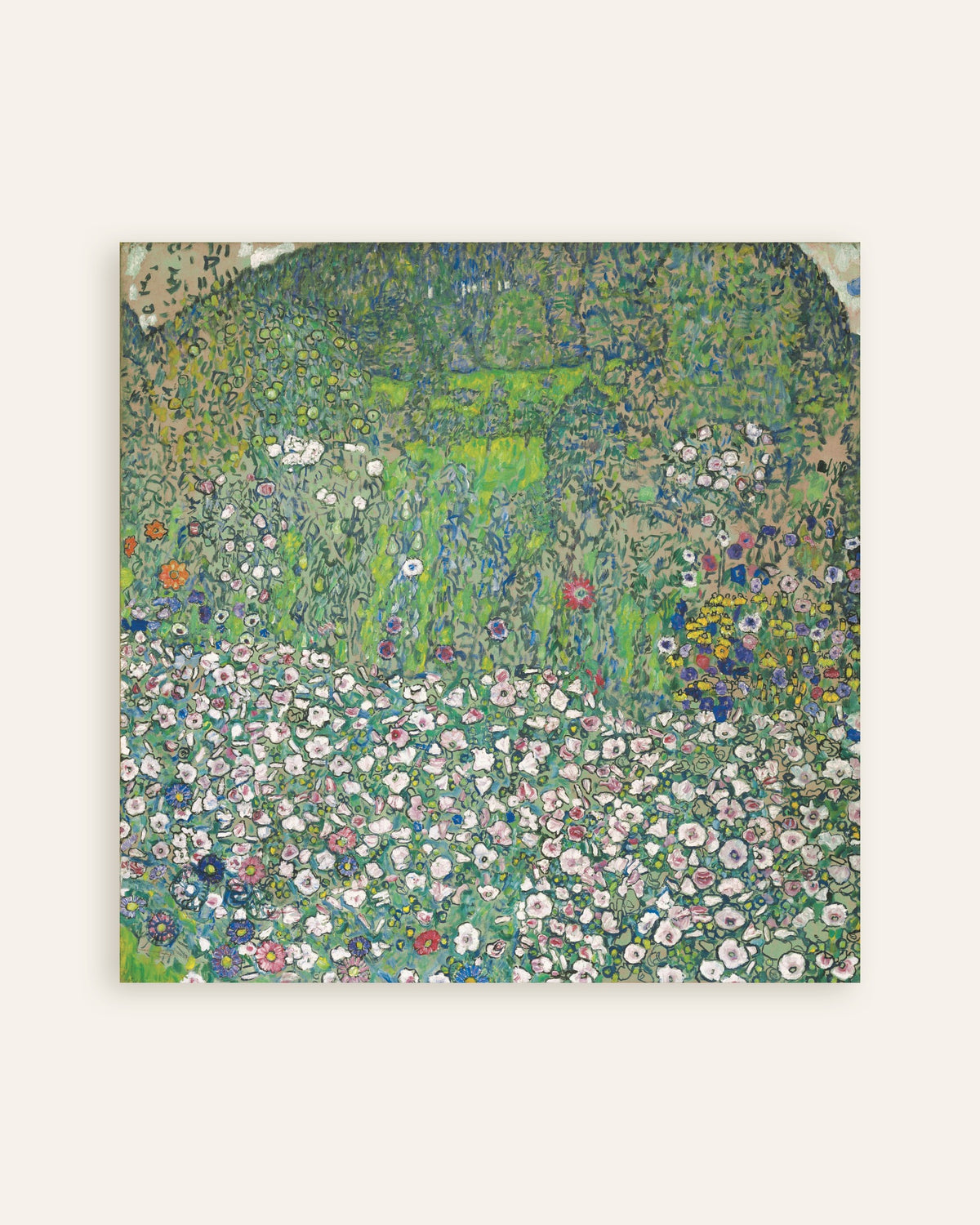 Poster of Garden Landscape with Hilltop (1916) by Gustav Klimt, thumbnail