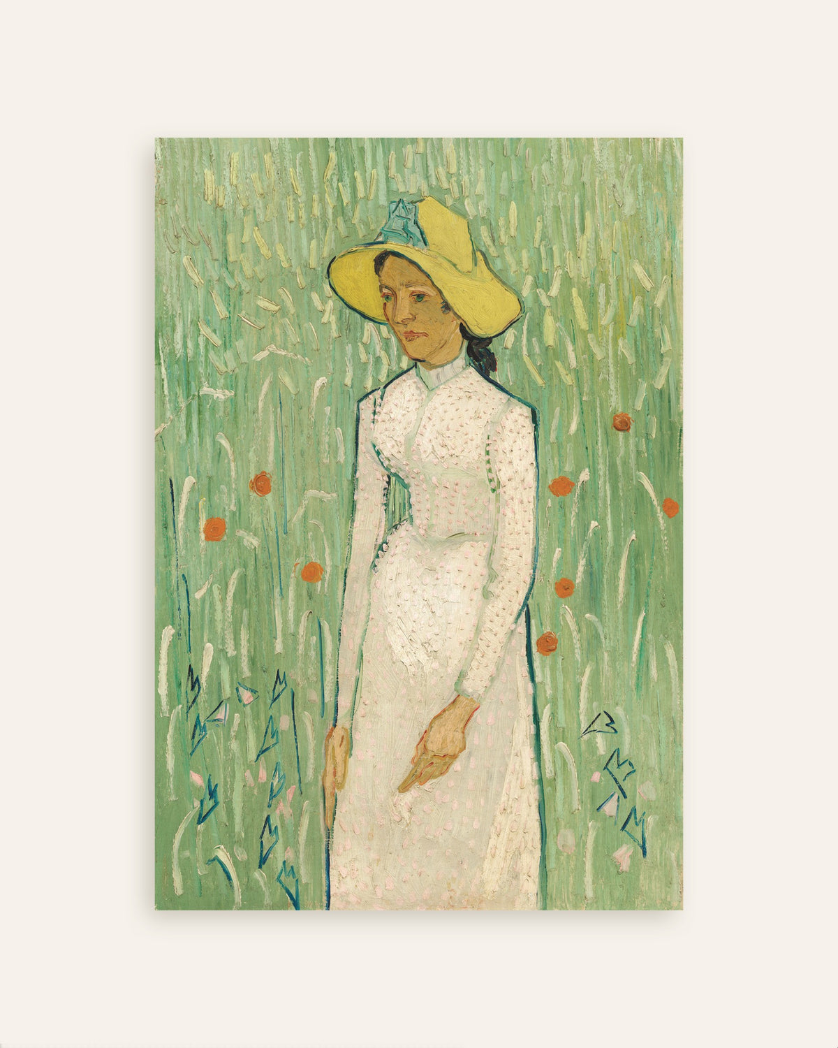 Poster of Girl in White (1890) by Vincent van Gogh, thumbnail