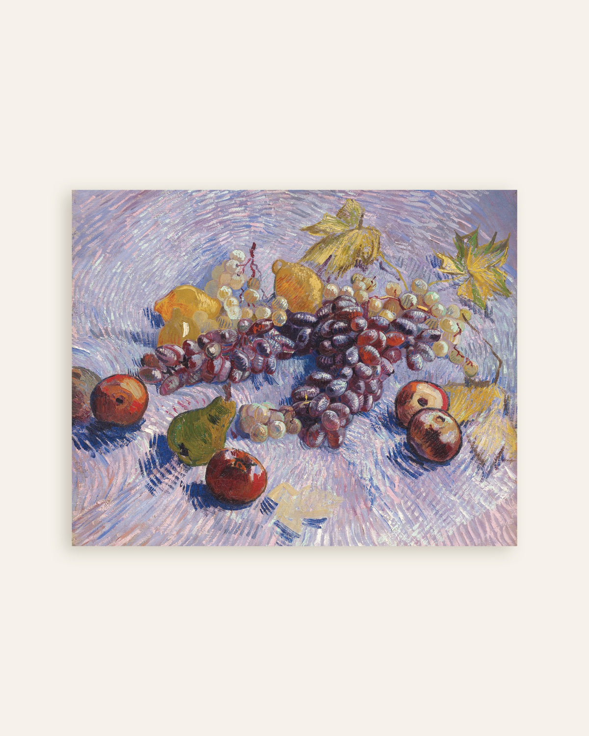 Poster of Grapes, Lemons, Pears and Apples (1887) by Vincent van Gogh, thumbnail