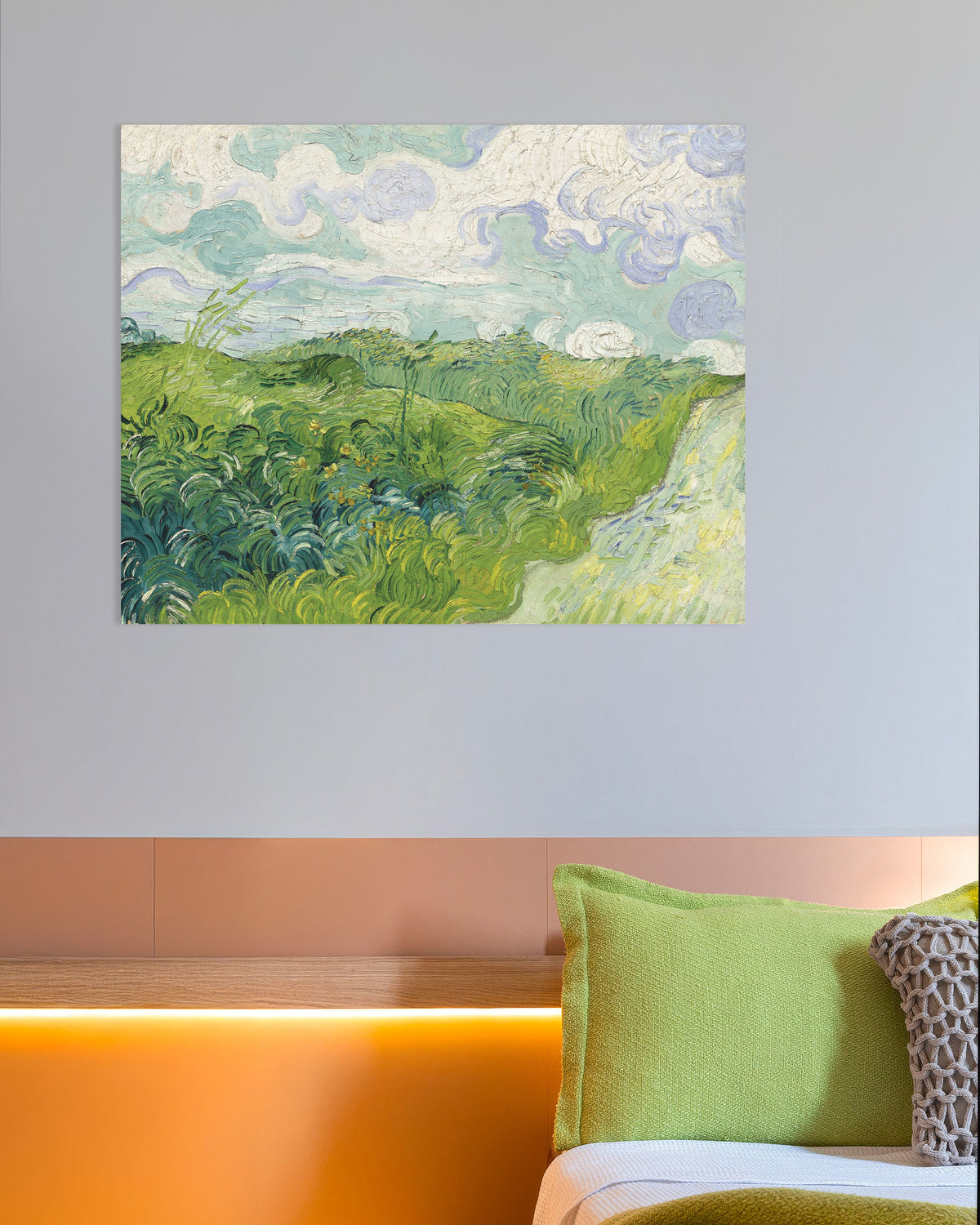 Poster of Green Wheat Fields, Auvers (1890) by Vincent van Gogh