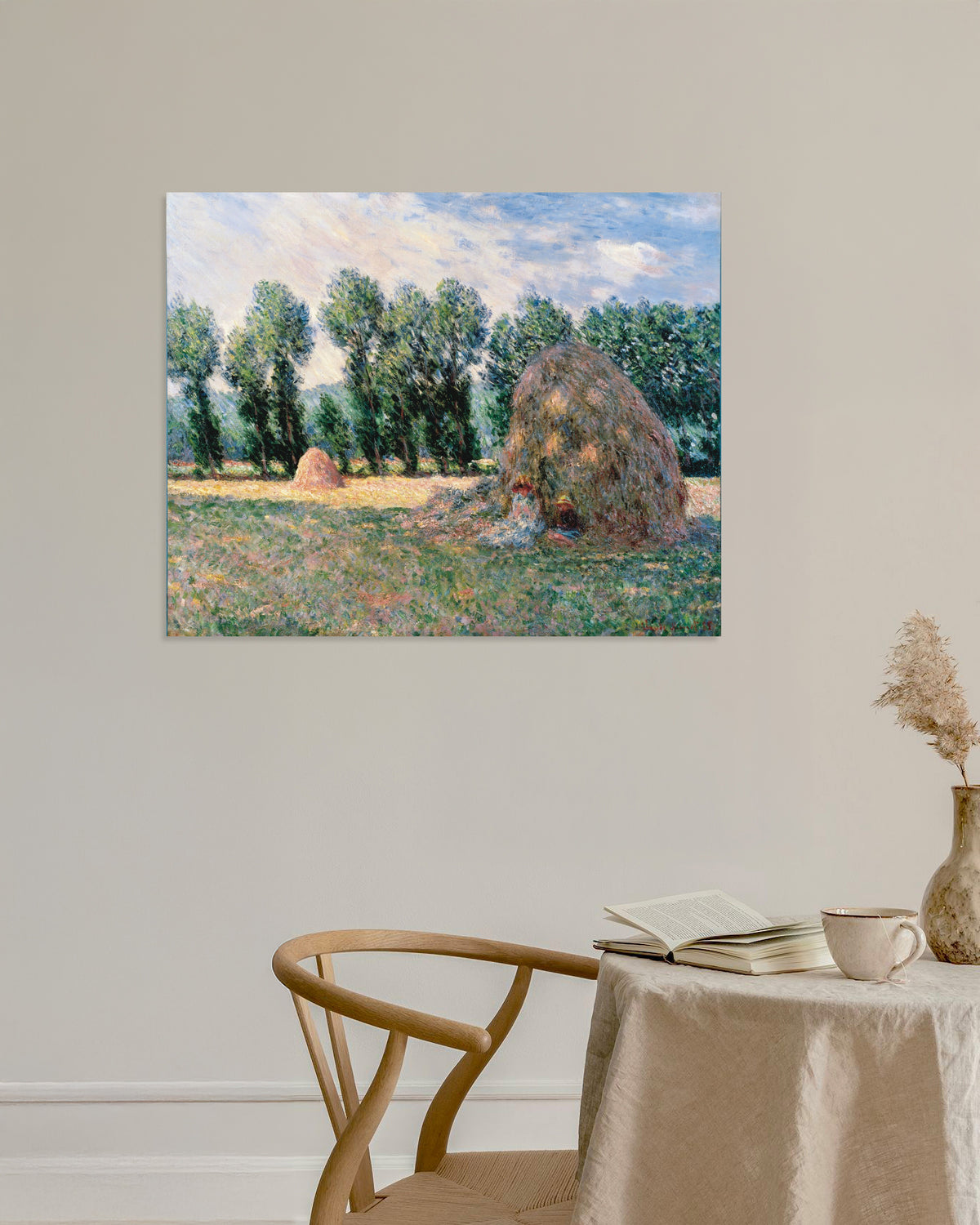 Poster of Haystacks (1885) by Claude Monet