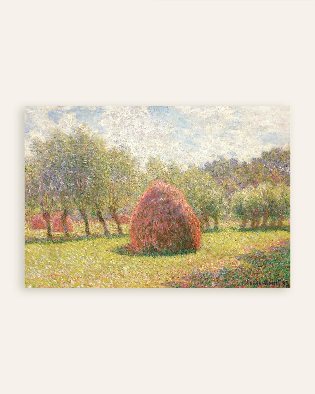Poster of Haystacks at Giverny (1893) by Claude Monet, thumbnail