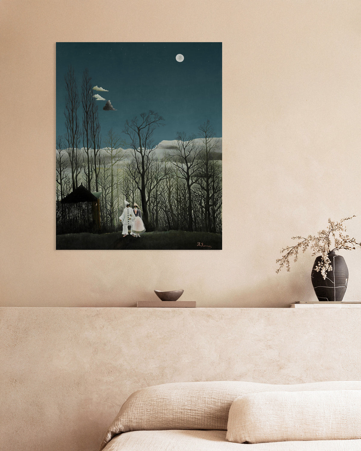 Poster of Henri Rousseau Print - A Carnival Evening (detail)