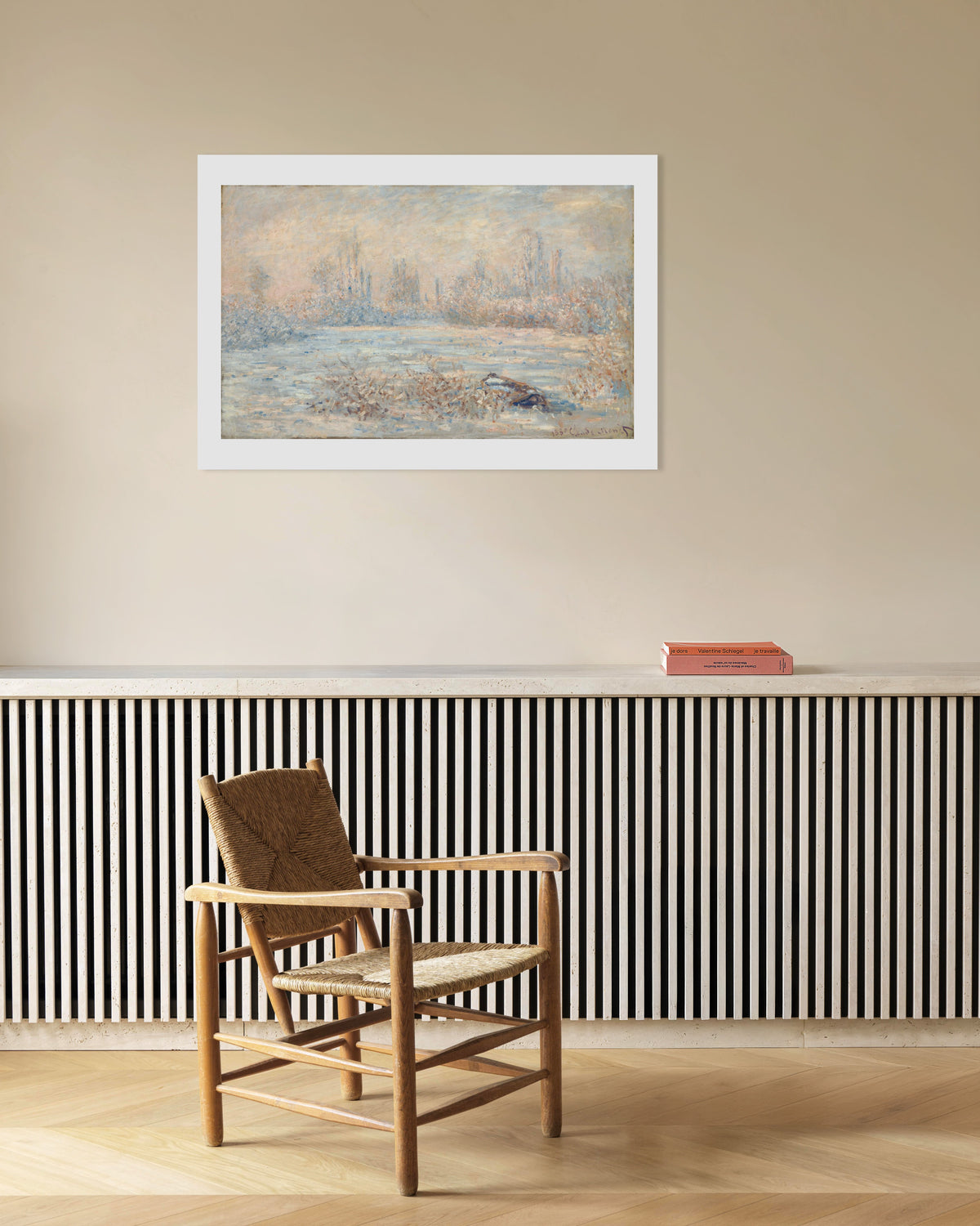 Poster of Hoarfrost (1880) by Claude Monet