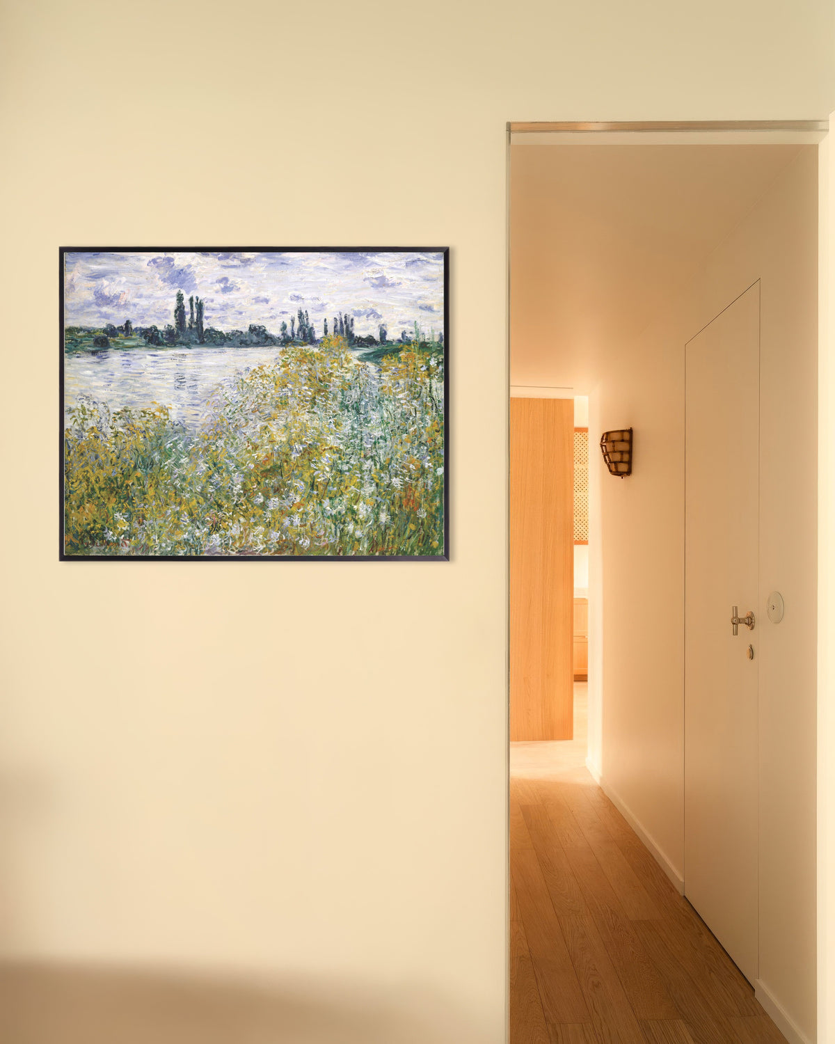 Poster of Île aux Fleurs near Vétheuil (1880) by Claude Monet, with metal frame