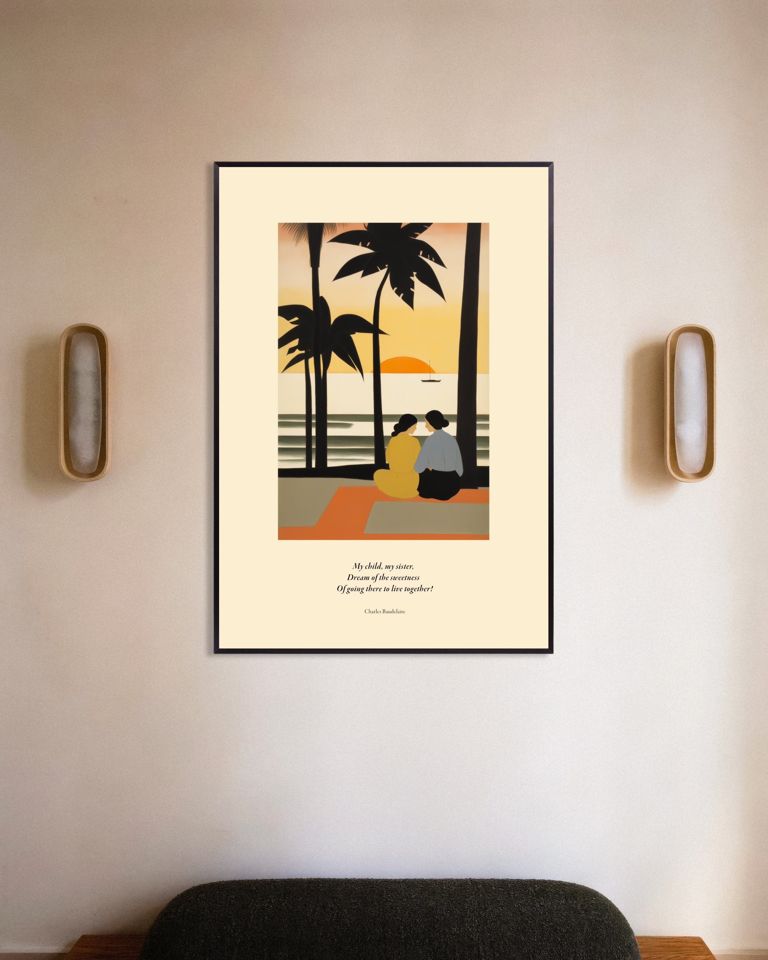 Poster of Invitation to sweetness, Baudelaire - Poster, with metal frame