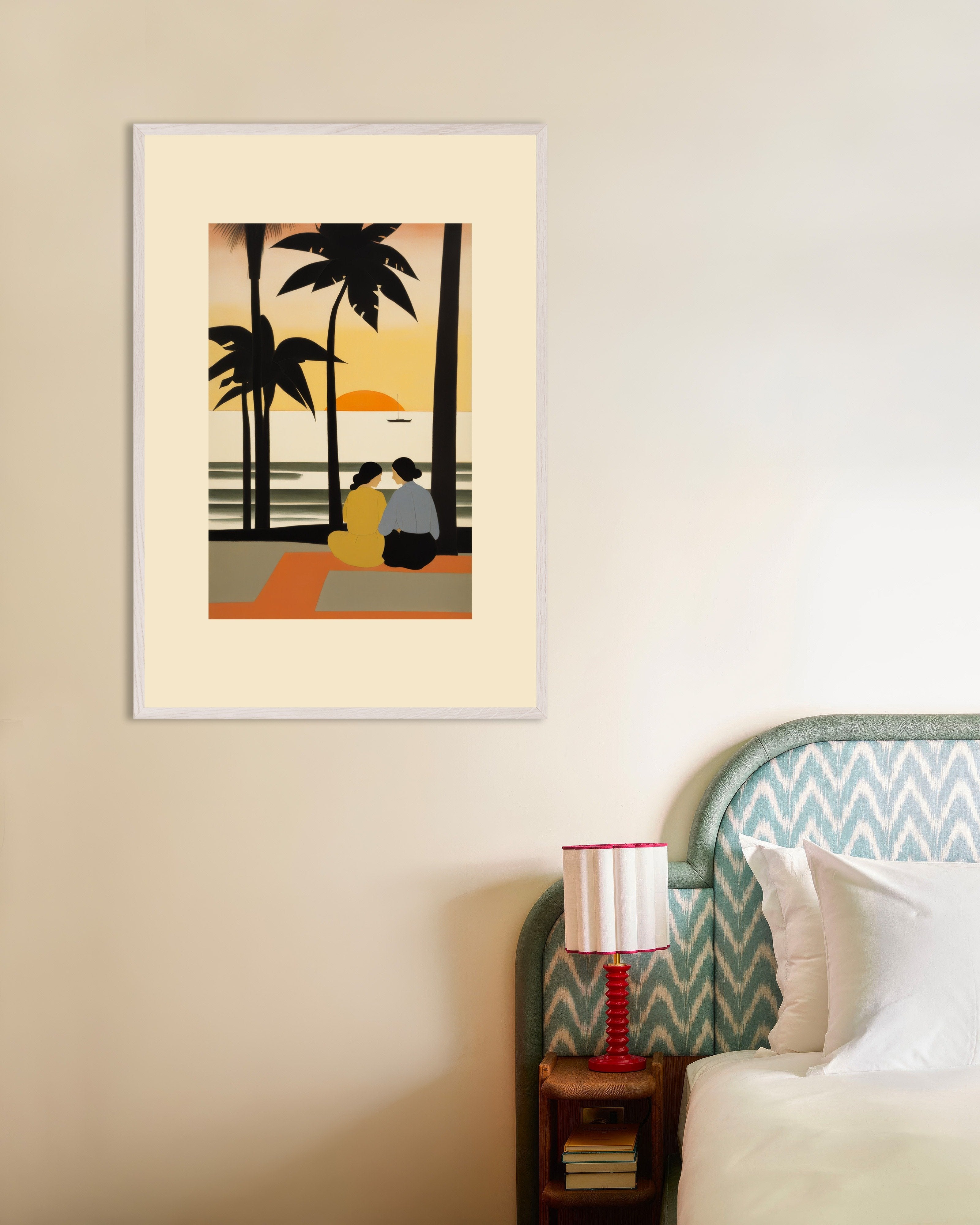 Poster of Invitation to sweetness, Baudelaire - Poster, no text, with white wooden frame