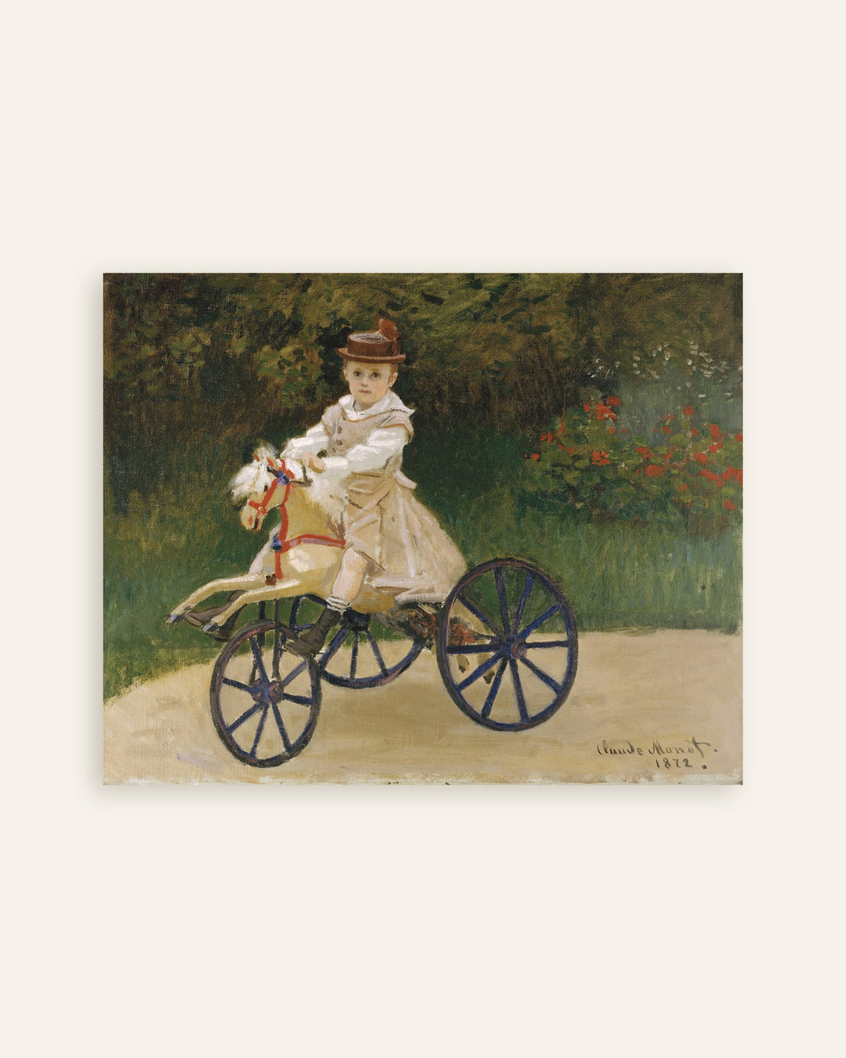 Poster of Jean Monet on His Hobby Horse (1872) by Claude Monet, thumbnail