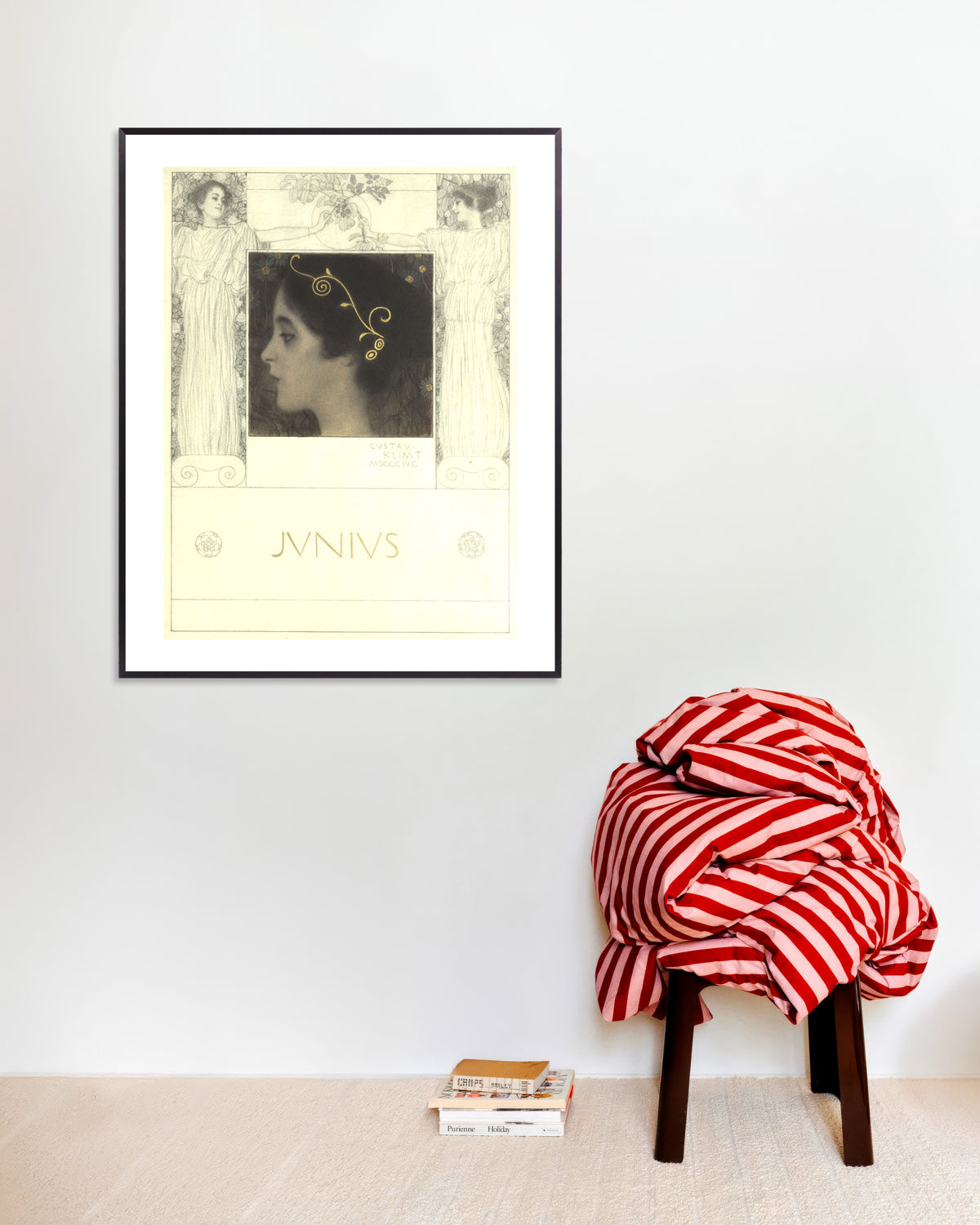 Poster of Junius (1896) by Gustav Klimt, with metal frame