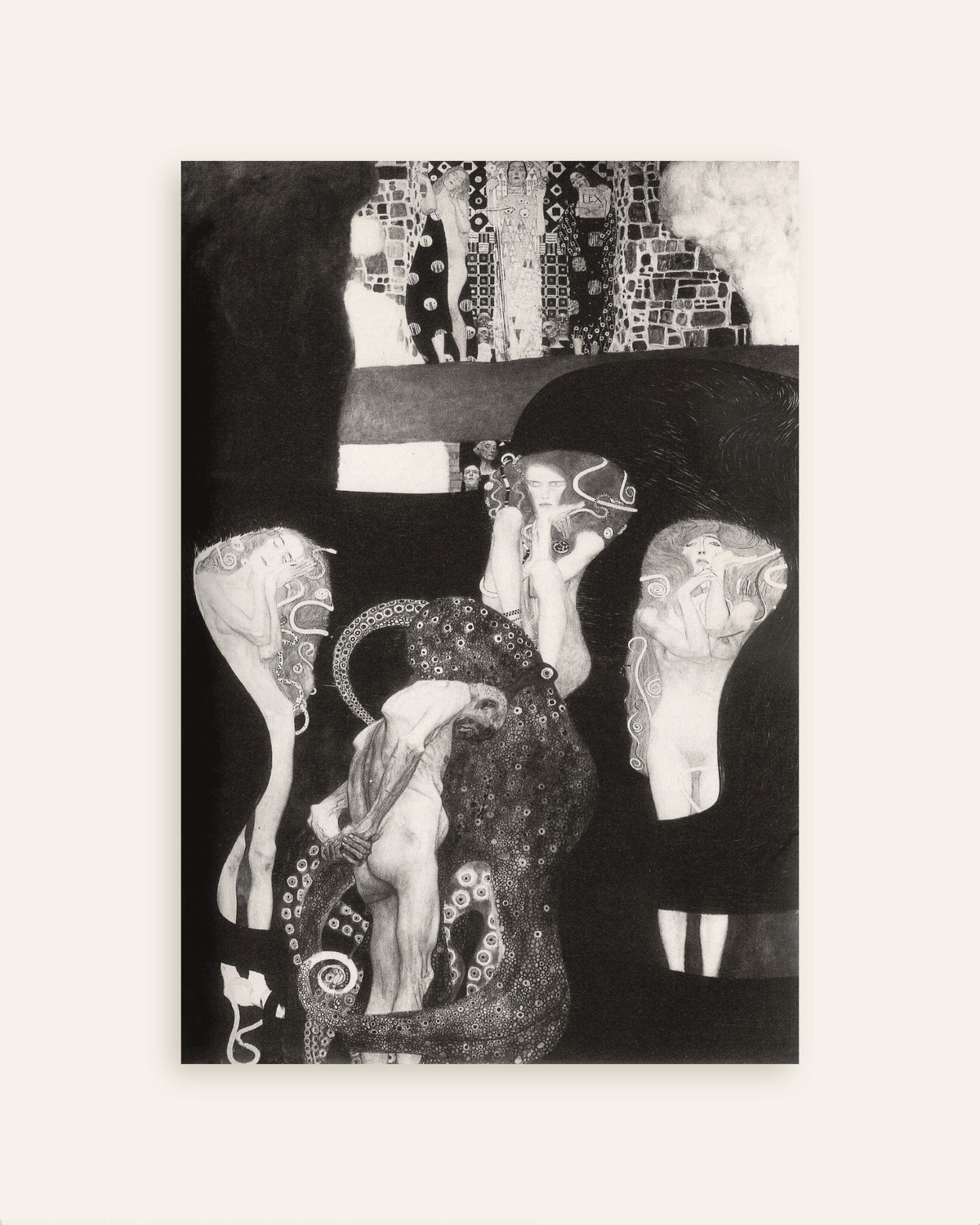 Poster of Jurisprudence (1907) by Gustav Klimt, thumbnail