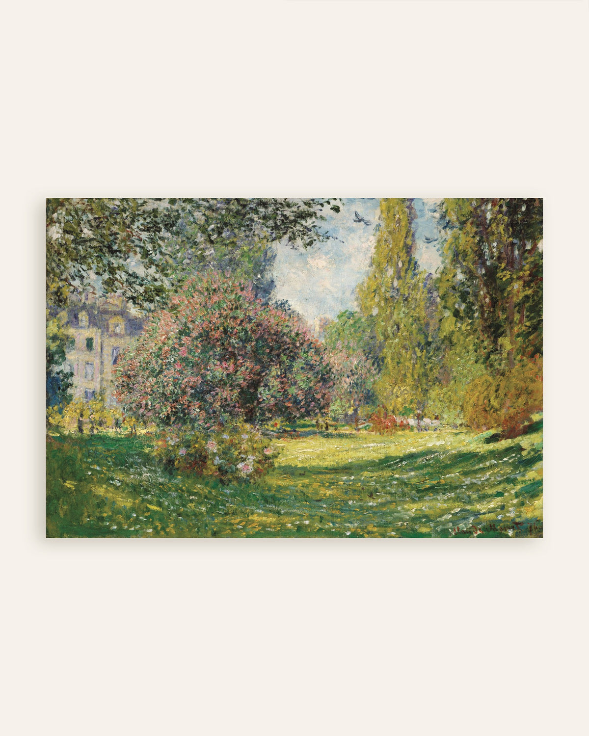 Poster of Landscape: The Parc Monceau (1876) by Claude Monet, thumbnail
