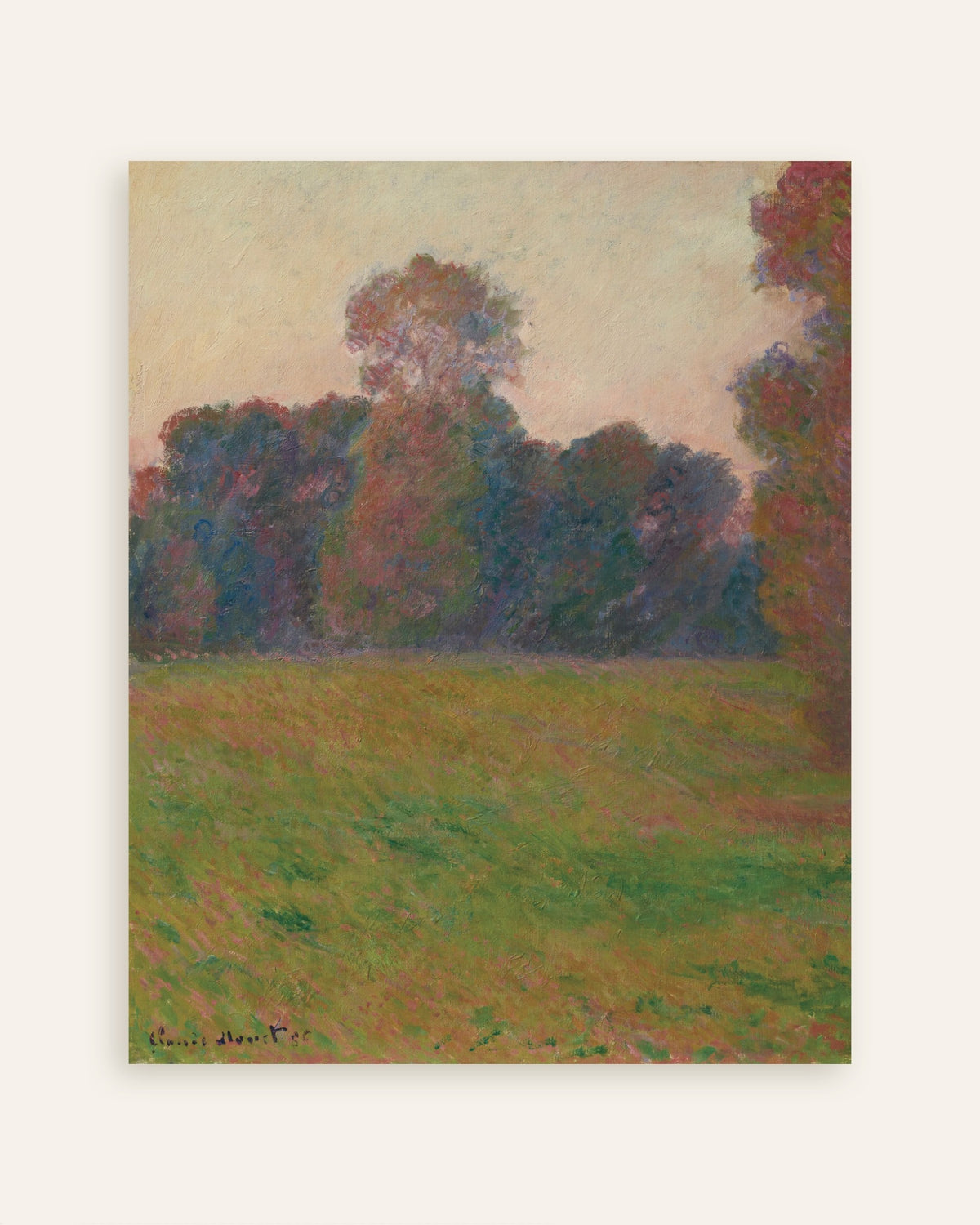 Poster of Meadow at Giverny (1886) by Claude Monet, thumbnail