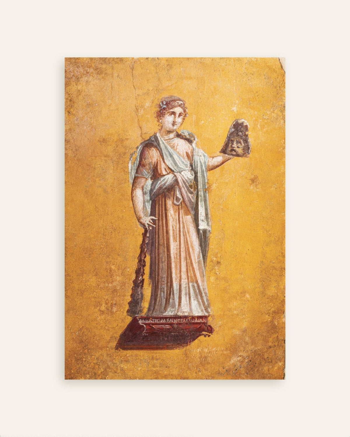 Melpomene muse of tragedy fresco poster from Pompeii