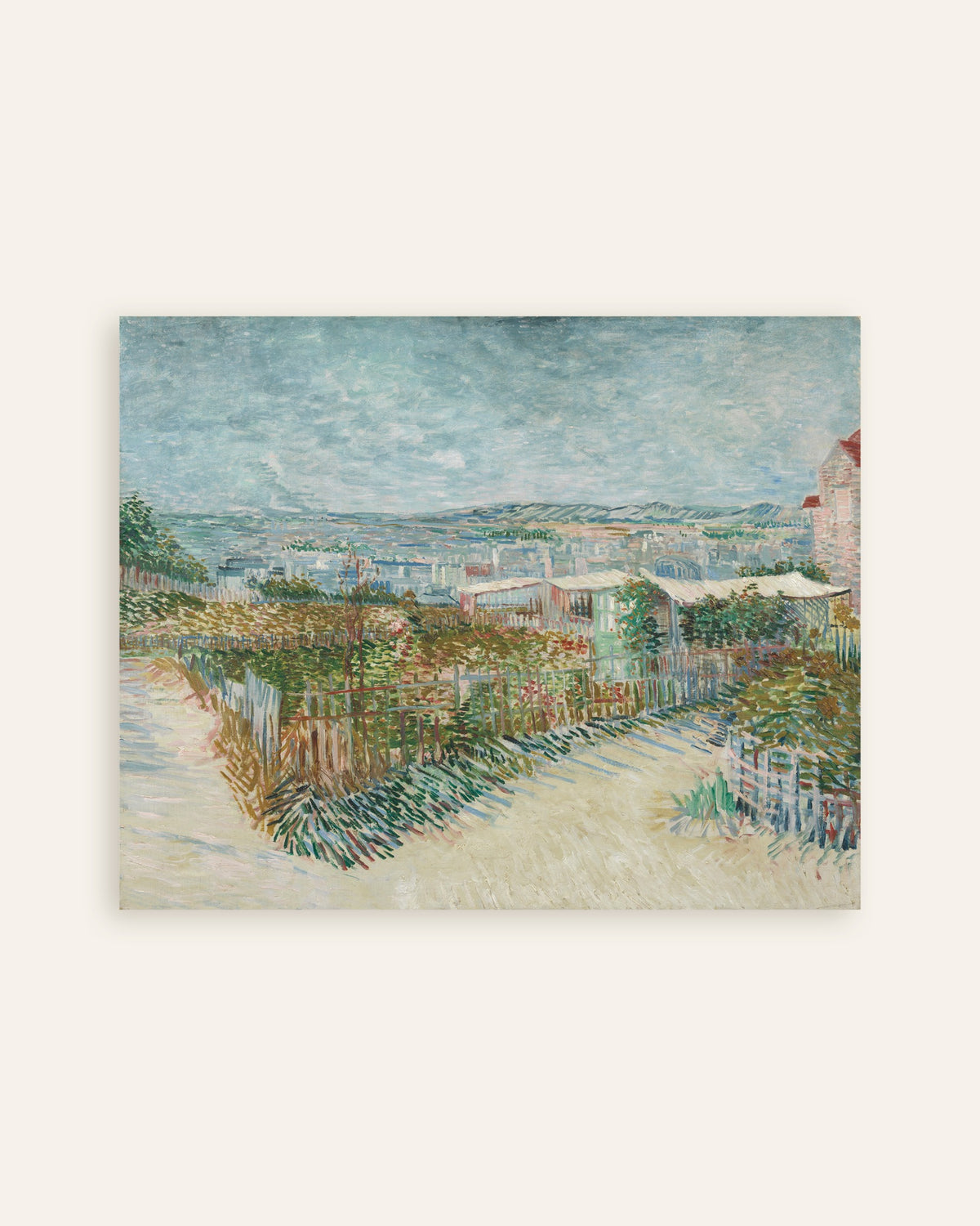 Poster of Montmartre, Behind the Moulin de la Galette (1887) by Vincent van Gogh, thumbnail