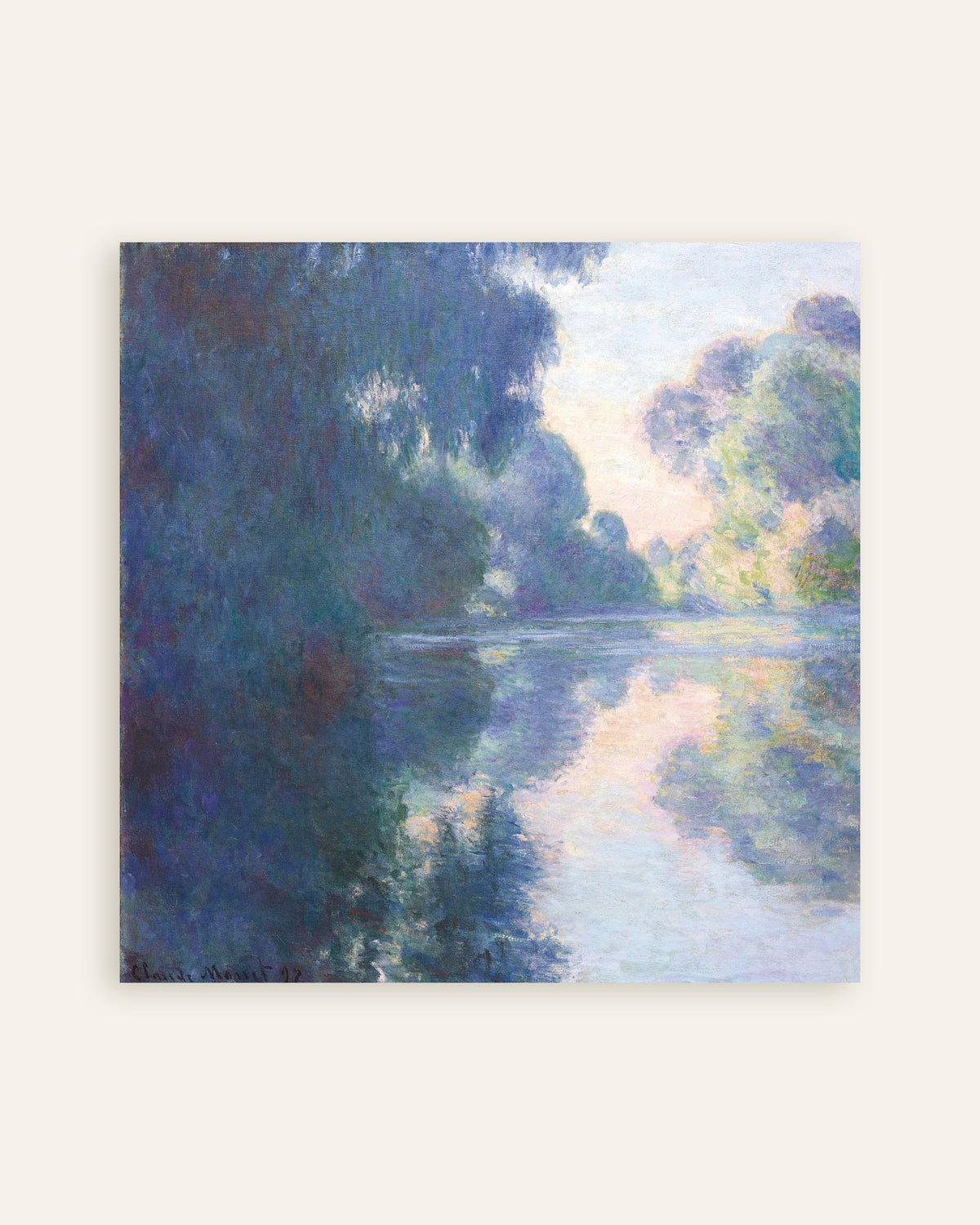 Poster of Morning on the Seine (1897) by Claude Monet, thumbnail