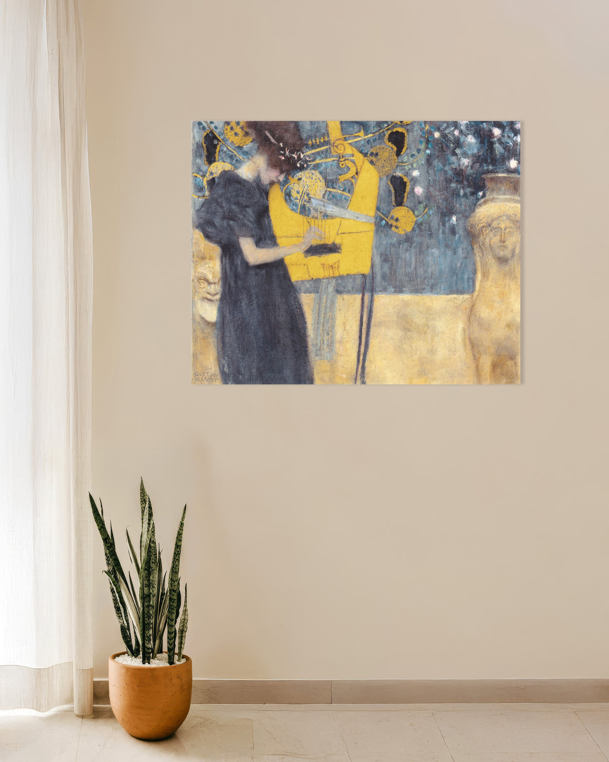Poster of Music I (1895) by Gustav Klimt