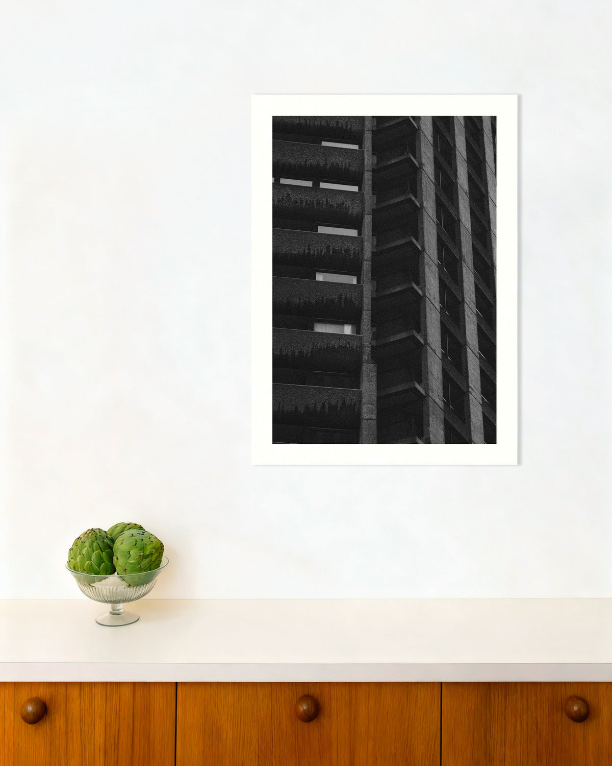 Poster of Night Facade With Hanging Plants