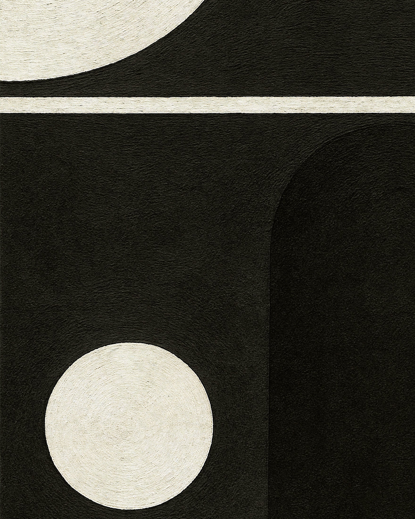 Black and white shapes – Minimalist geometric poster