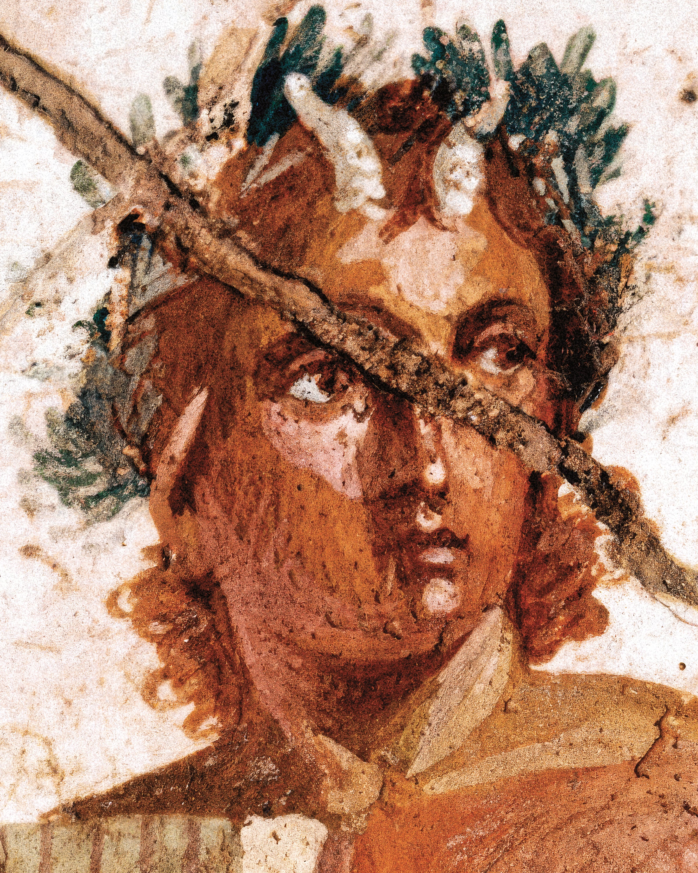 Pan musician fresco poster