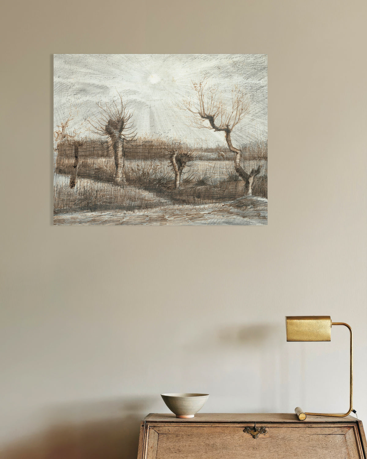 Poster of Pollard Willows (1884) by Vincent van Gogh