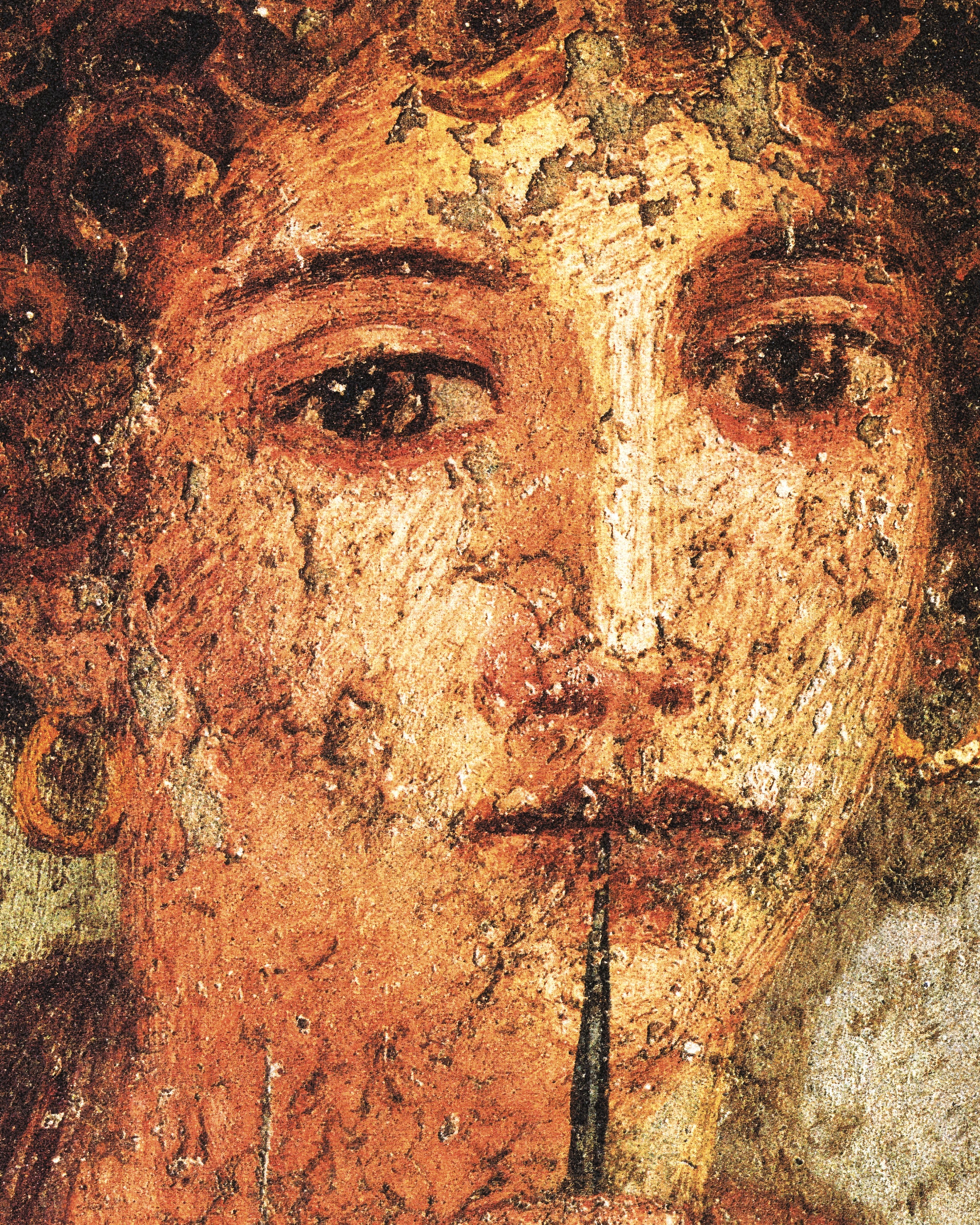 Sappho fresco close-up art print