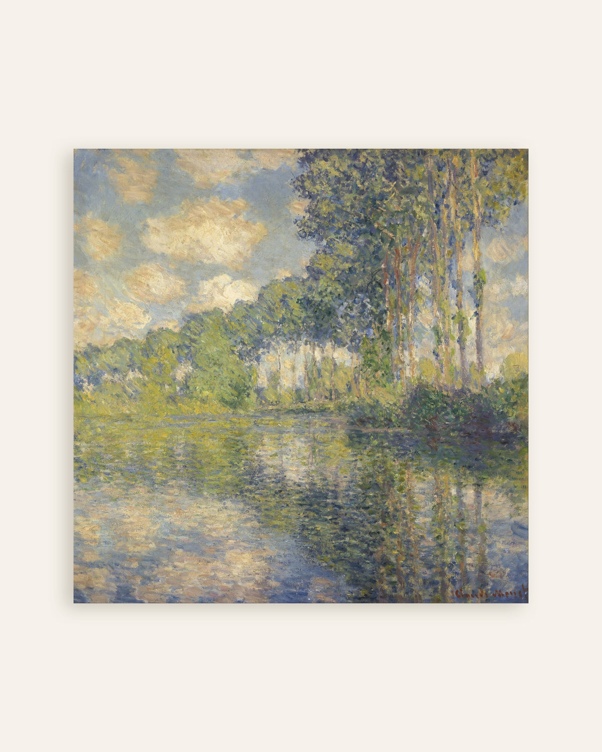 Poster of Poplars on the Epte (1891) by Claude Monet, thumbnail