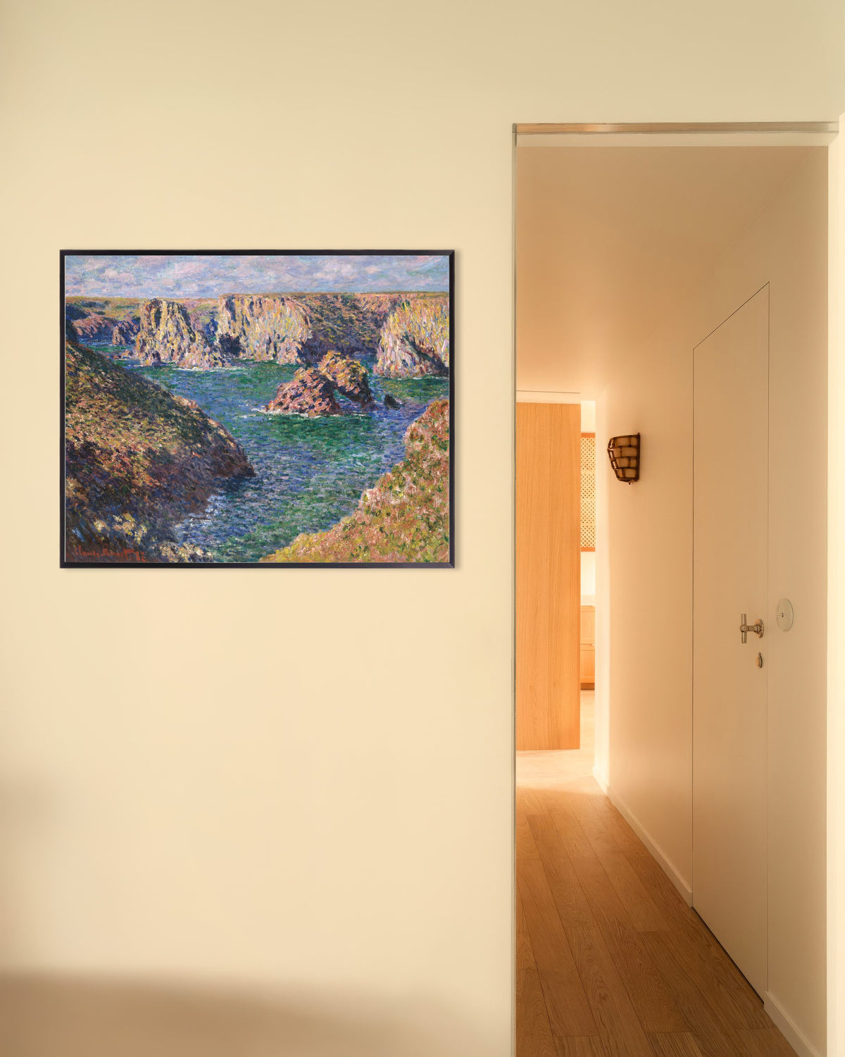 Poster of Port-Domois, Belle-Île (1887) by Claude Monet, with metal frame