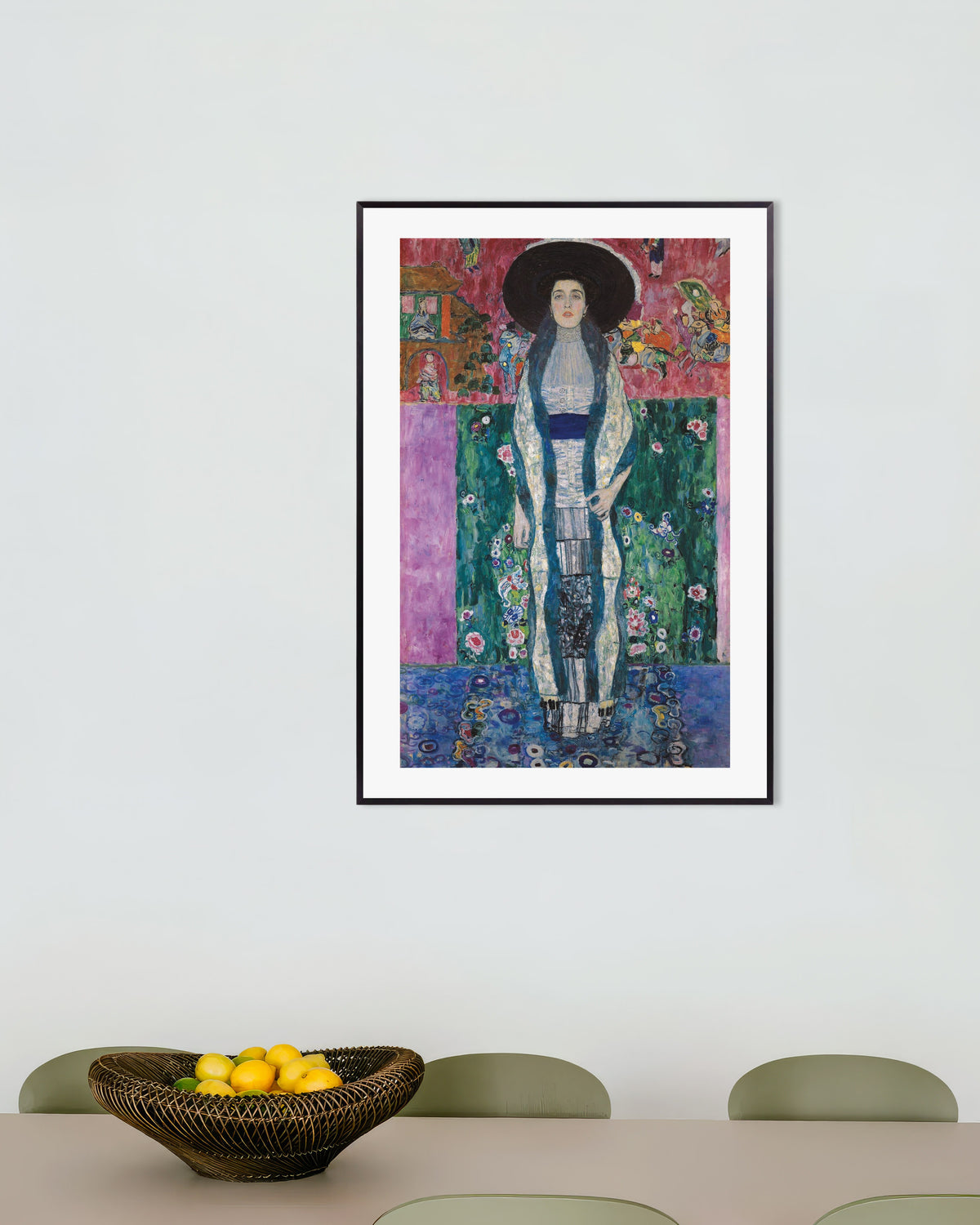 Poster of Portrait of Adele Bloch-Bauer II (1912) by Gustav Klimt, with metal frame