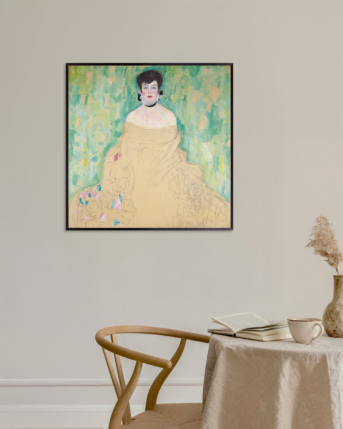 Poster of Portrait of Amalie Zuckerkandl (1917) by Gustav Klimt, with metal frame