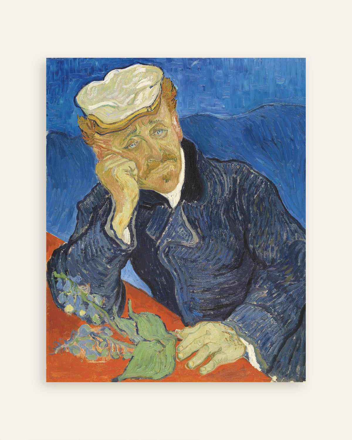 Poster of Portrait of Dr Paul Gachet (1890) by Vincent van Gogh, thumbnail
