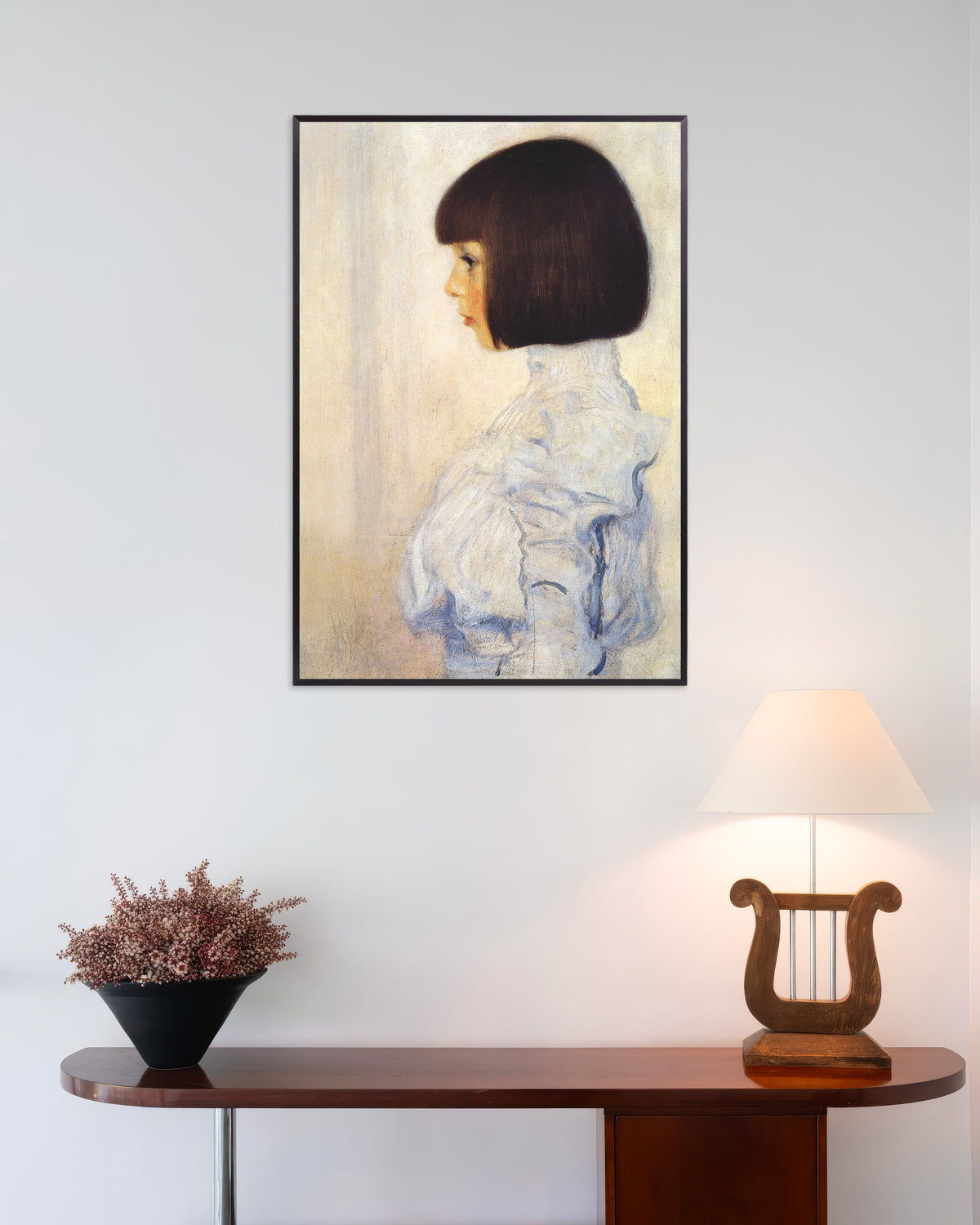 Poster of Portrait of Helene Klimt (1898) by Gustav Klimt, with metal frame