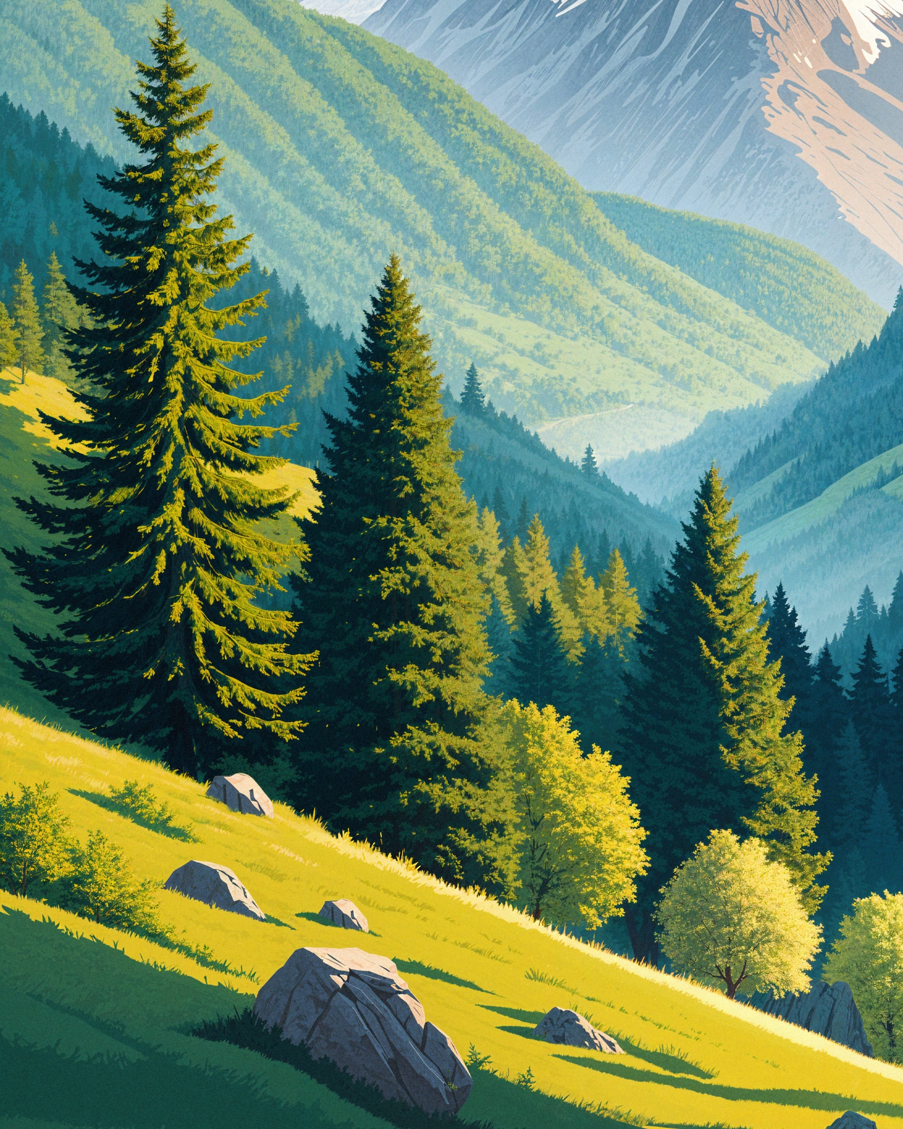 The Pyrenees – Stunning Mountain Scenery Print