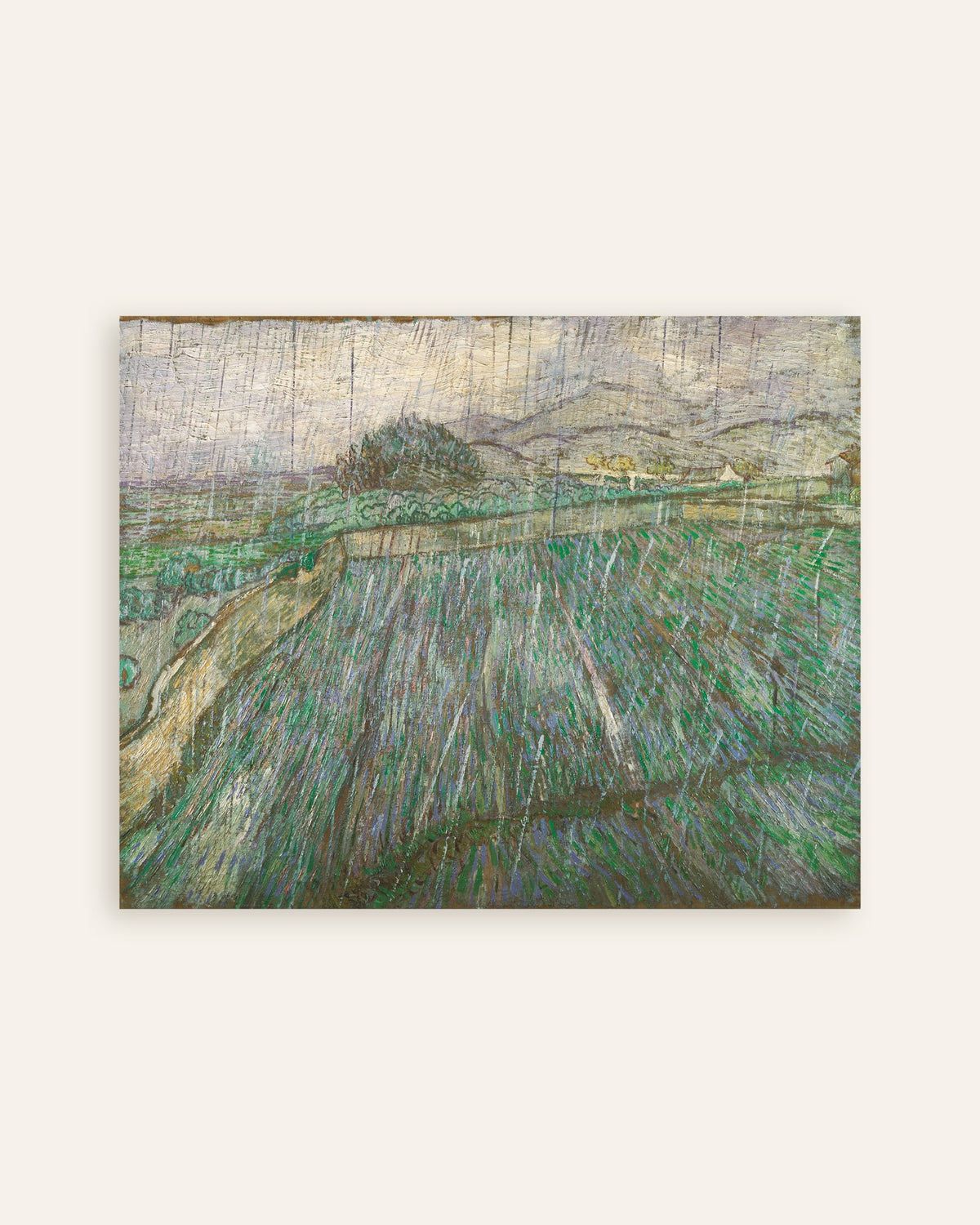 Poster of Rain (1889) by Vincent van Gogh, thumbnail