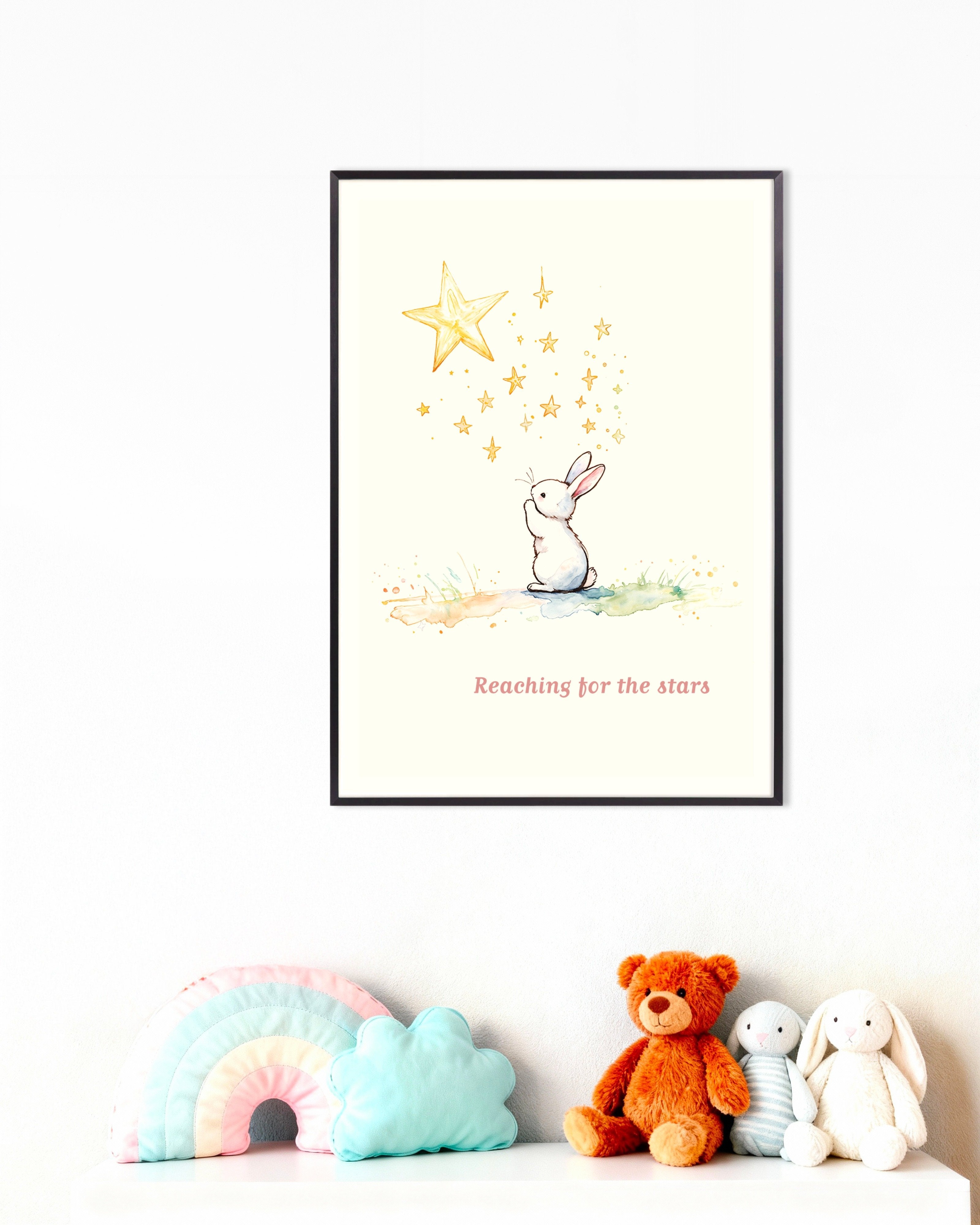 Poster of Reaching for the Stars - Poster, with metal frame