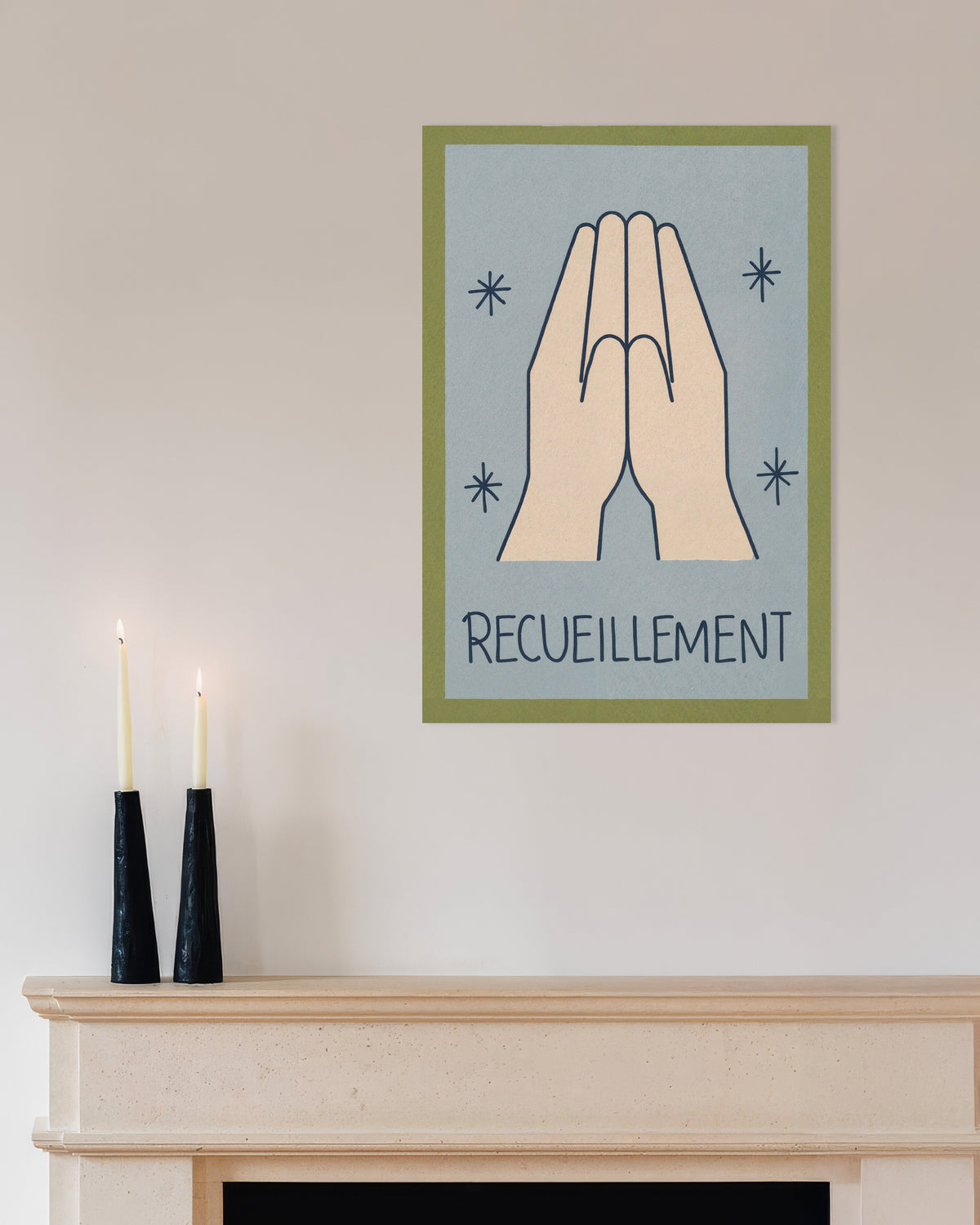 Poster of Recueillement - Minimal Line Art Poster
