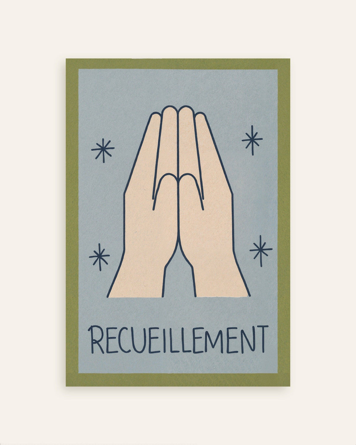 Poster of Recueillement - Minimal Line Art Poster, thumbnail