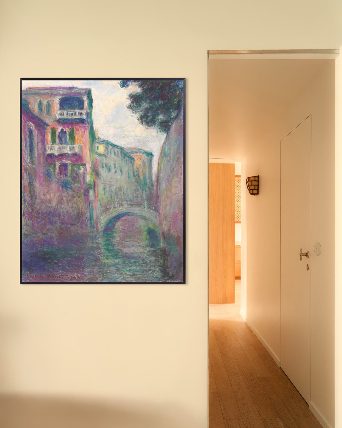 Poster of Rio della Salute (1908) by Claude Monet, with metal frame