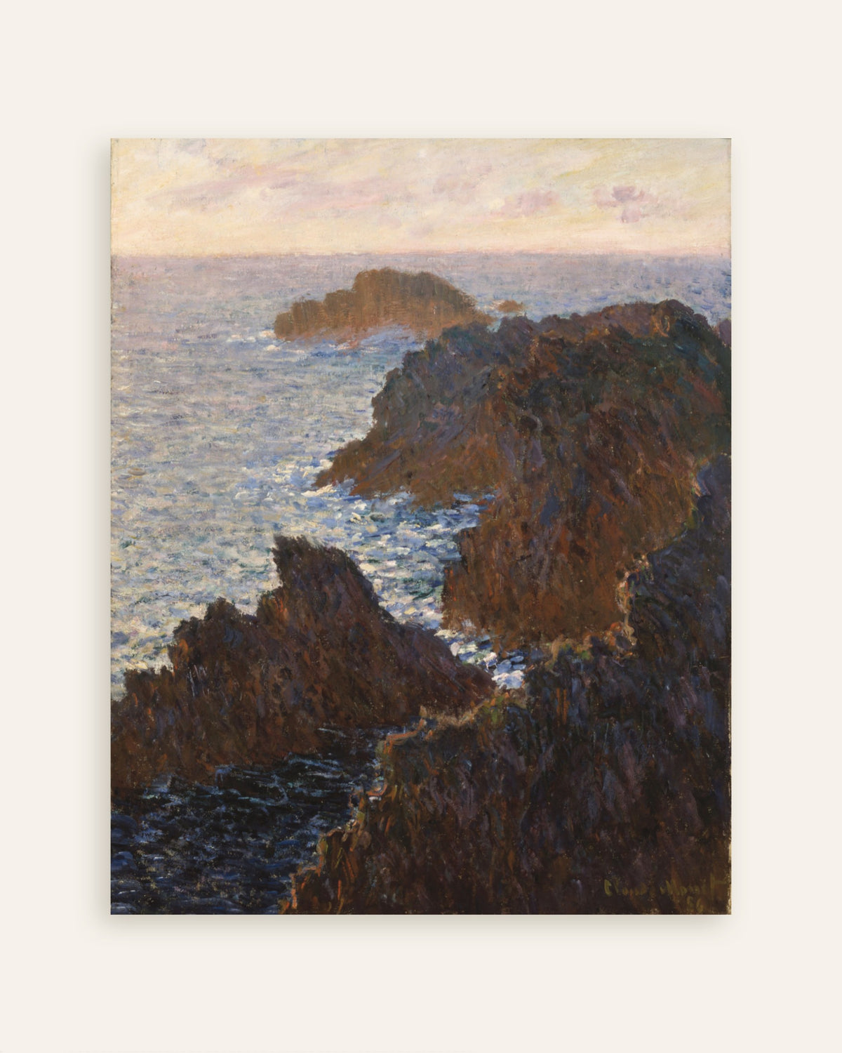 Poster of Rocks at Belle-Île, Port-Domois (1886) by Claude Monet, thumbnail