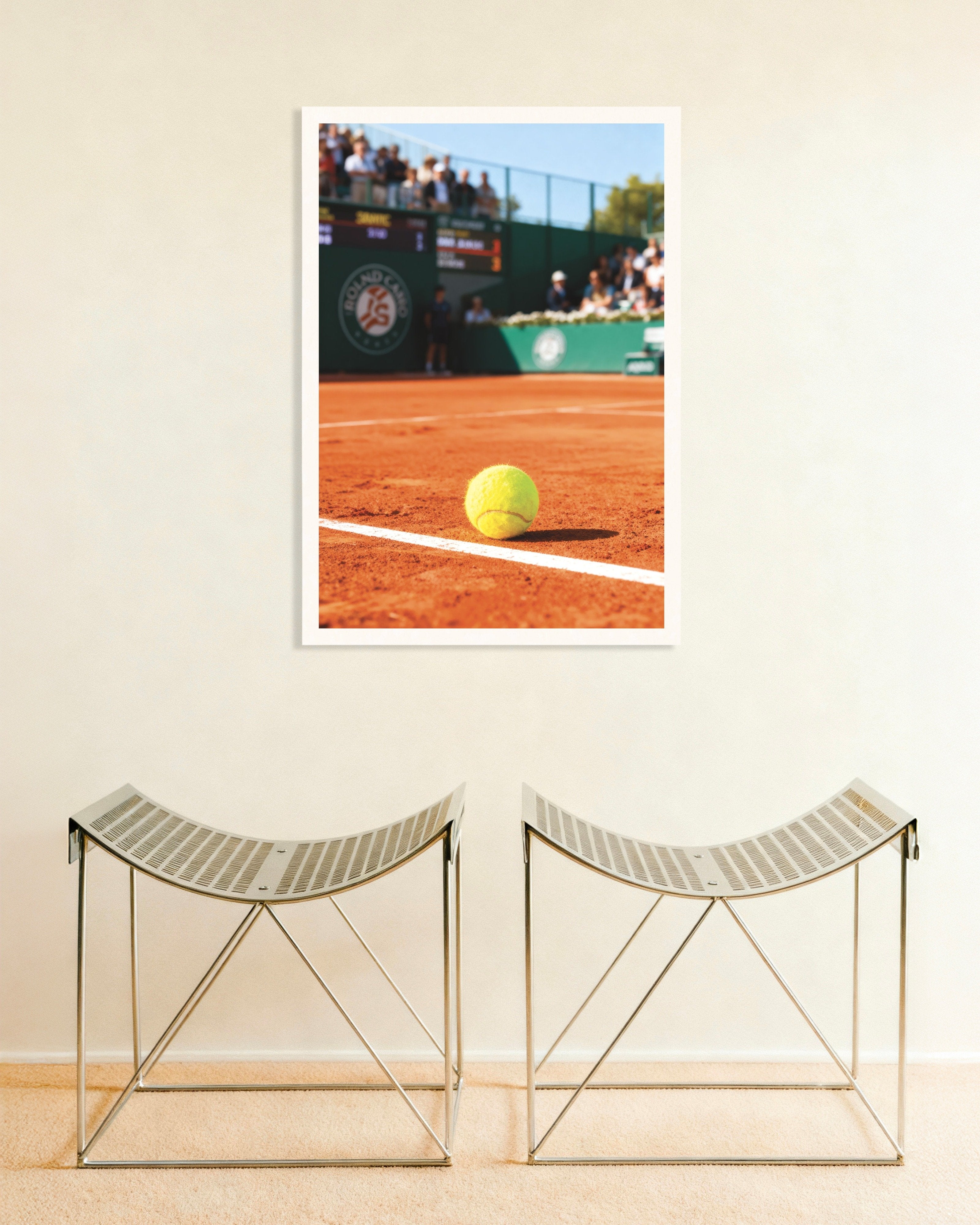 Poster of Roland Garros tennis poster – Clay court photography print