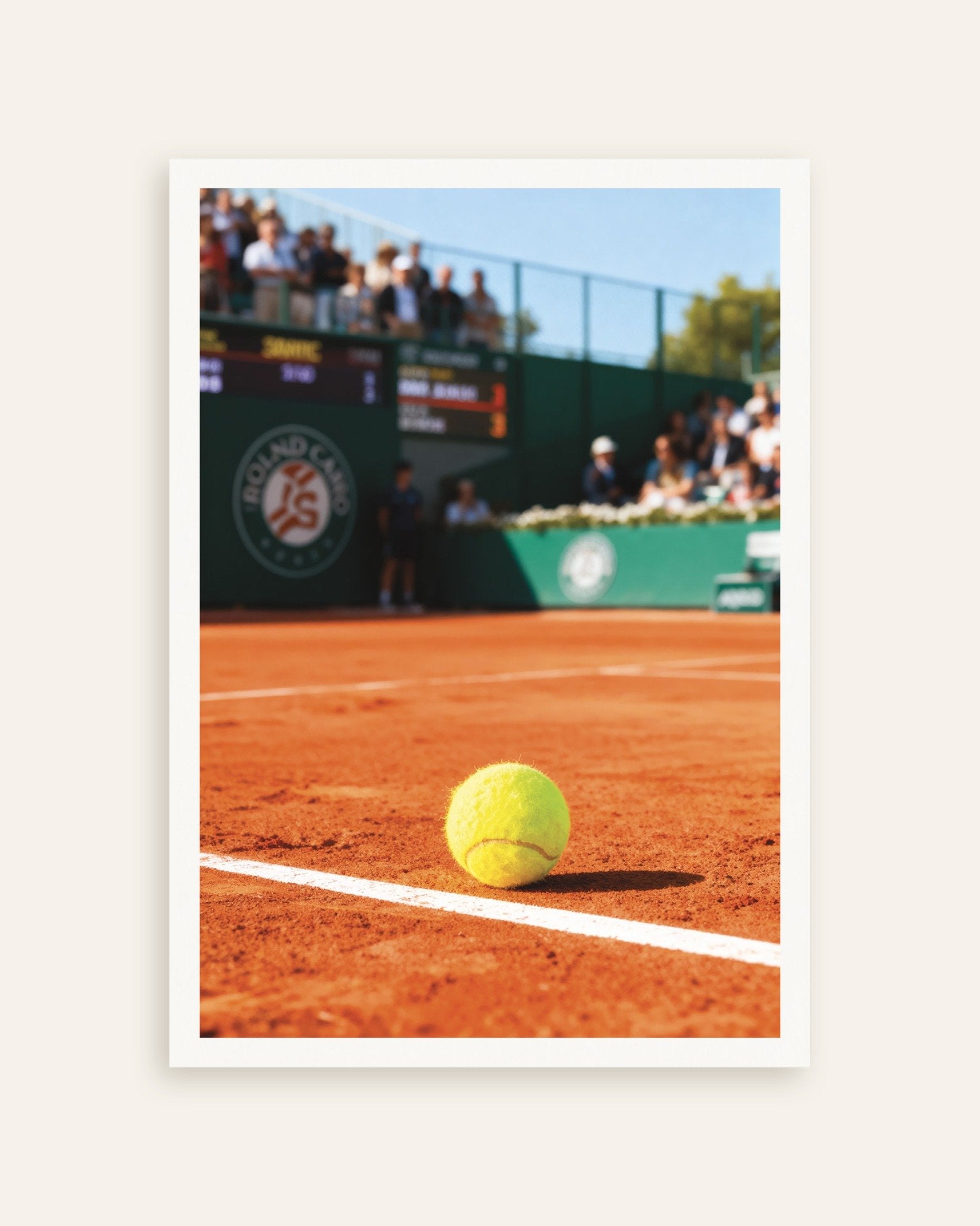 Poster of Roland Garros tennis poster – Clay court photography print, thumbnail
