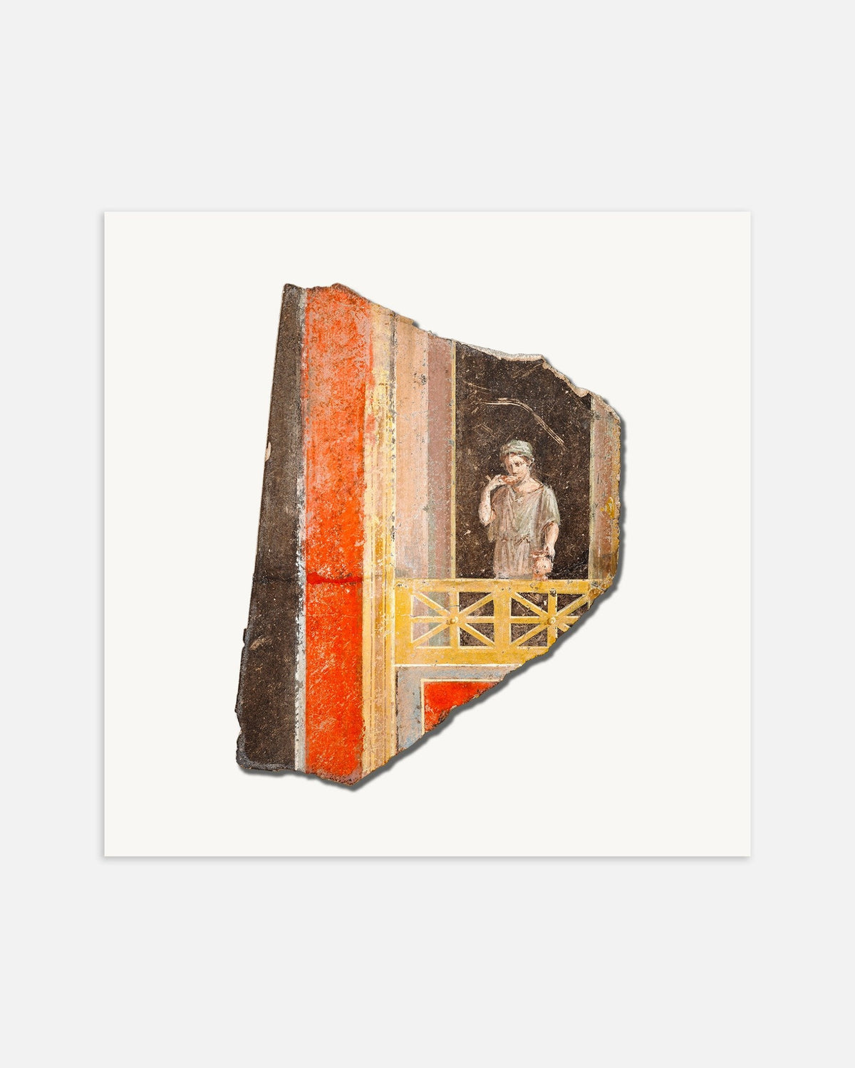 Woman on a balcony Roman fresco poster, Second Style